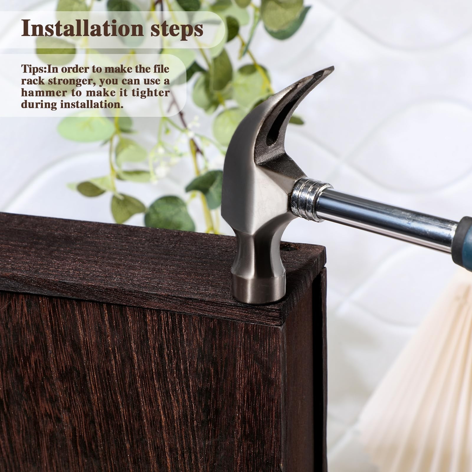 Suzile Wall Mounted File Holder Wood Magazine Holder Wall Hanging File