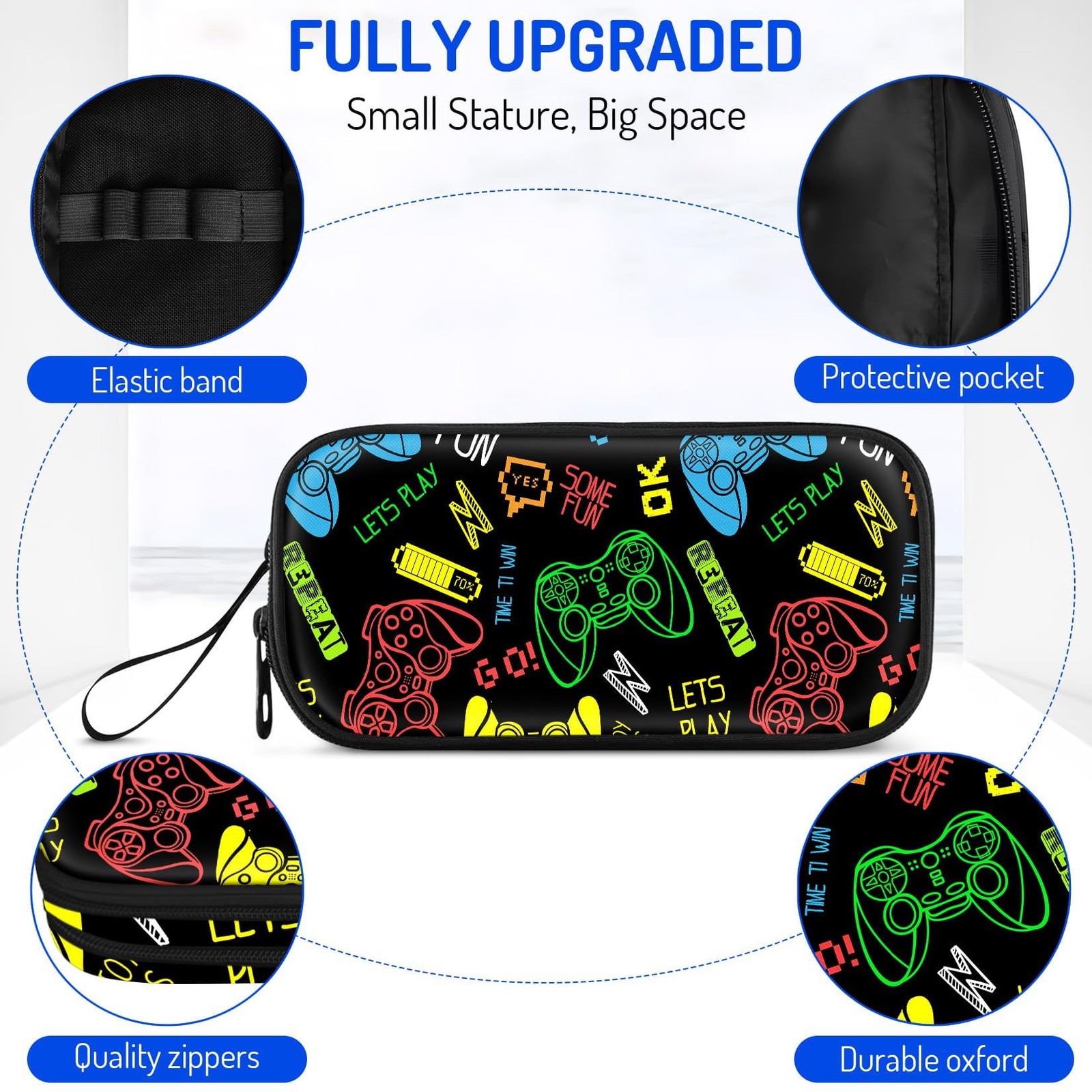 Large Pencil Case for Boys,Gamer Boys Pencil Pouch for Kids Teens School,Larg…