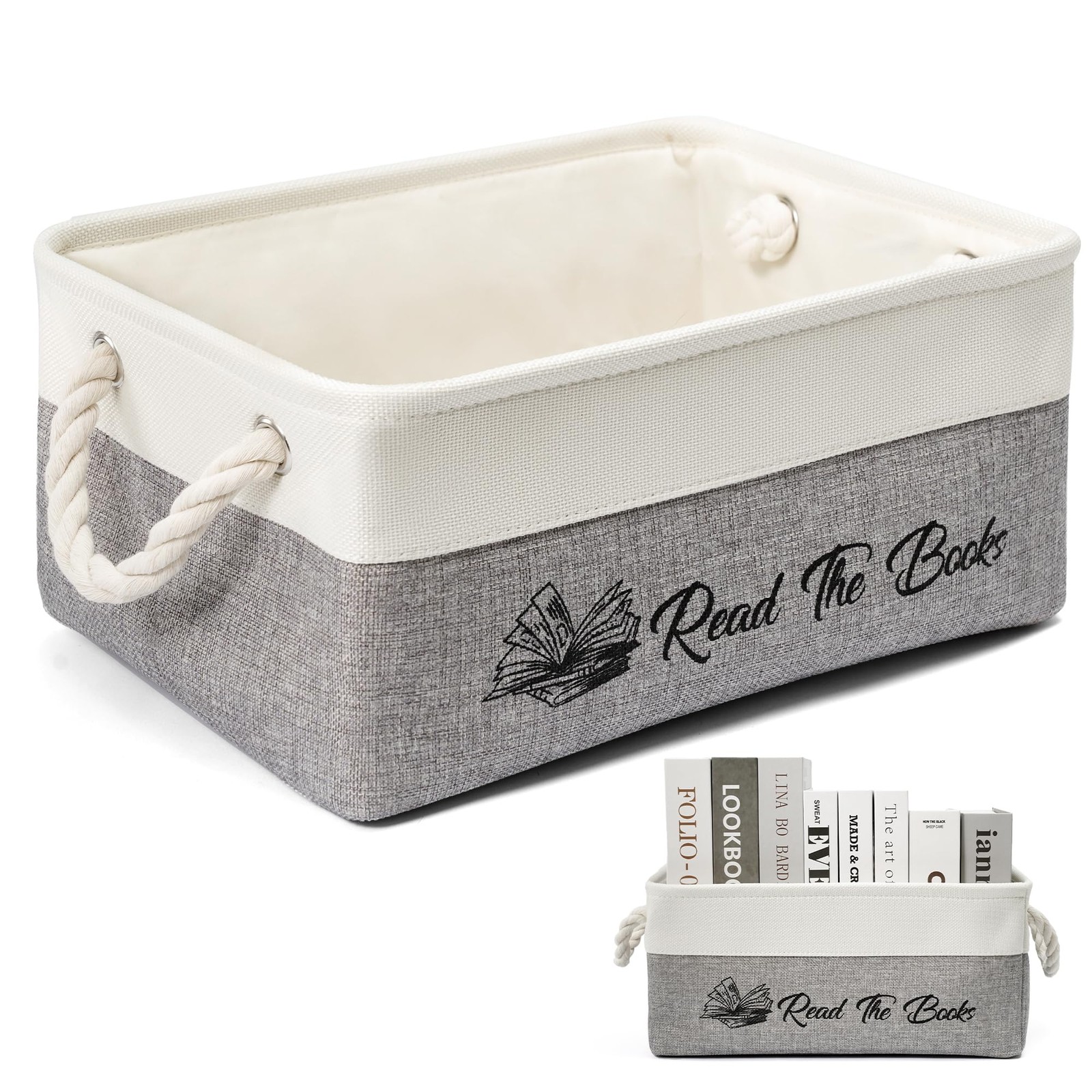 Book Storage Baskets For Organizing Read The Books List Bin Gift For Teacher