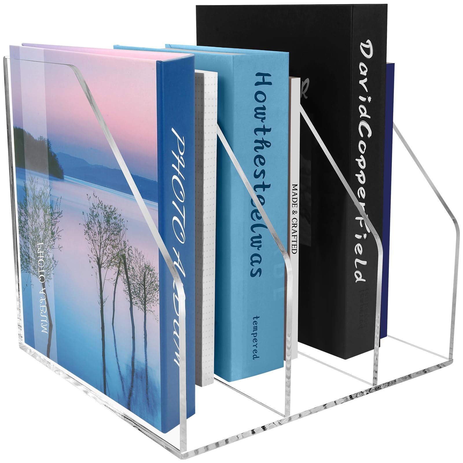 Acrylic Paper Tray Stackable Letter Organizers, Clear Paper Desk Organizer, 3…