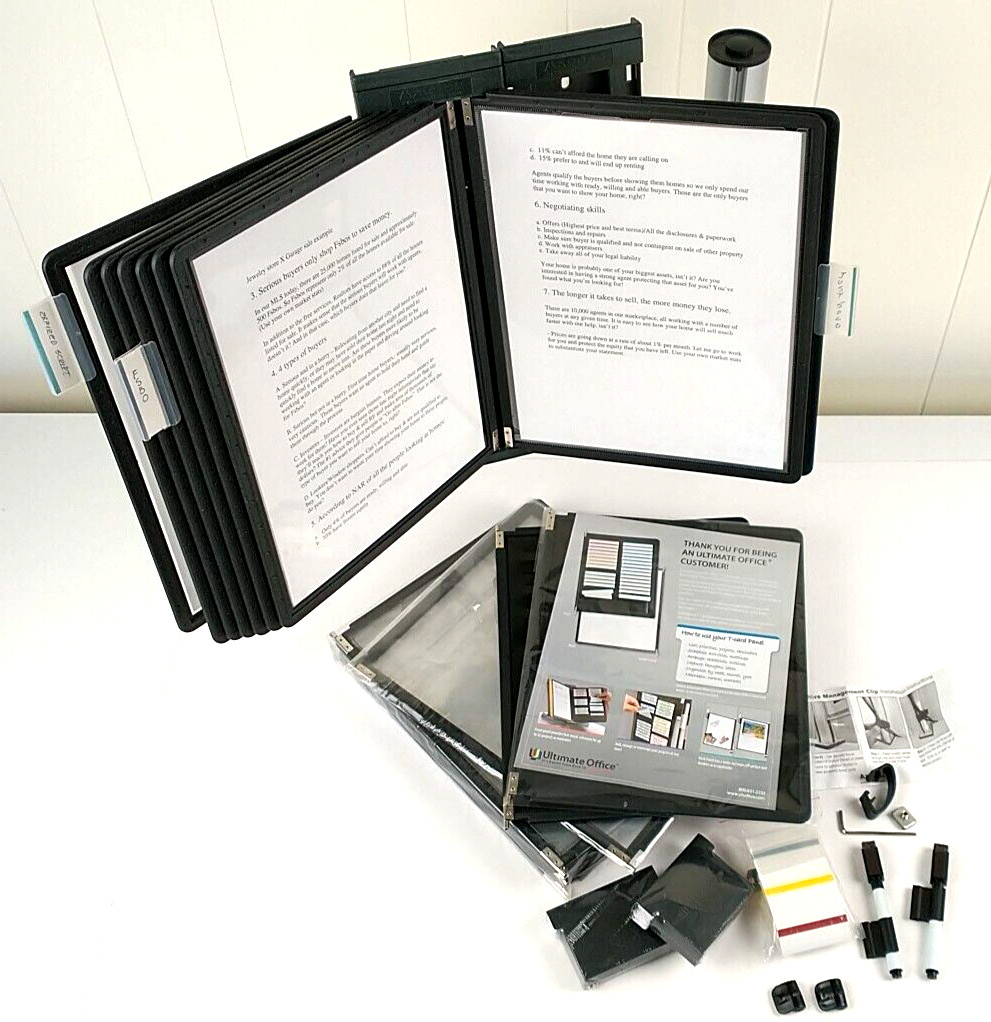 Ultimate Office AdjustaView 20-Pocket Desk Reference Organizer with Desk Stand