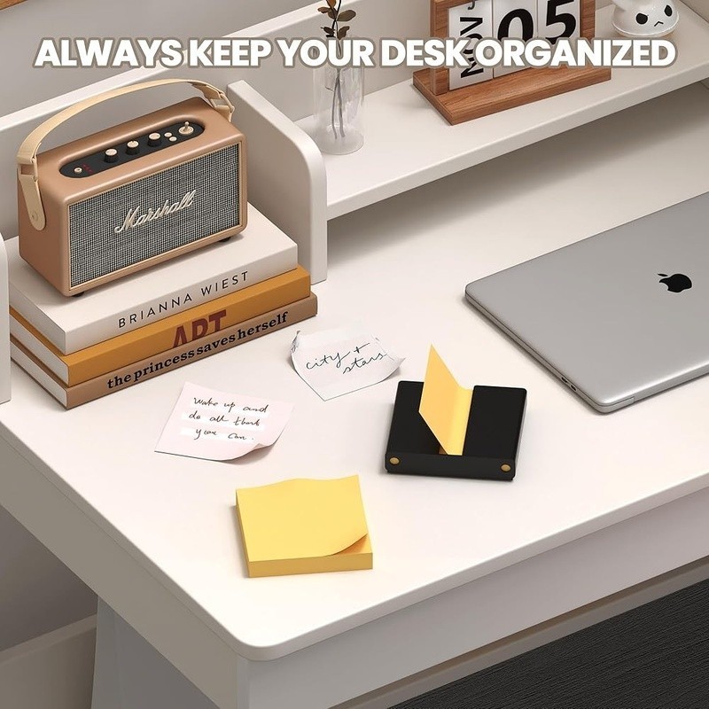 Magnetic Sticky Note Pad Dispenser Desk Organizer Home Office School Use