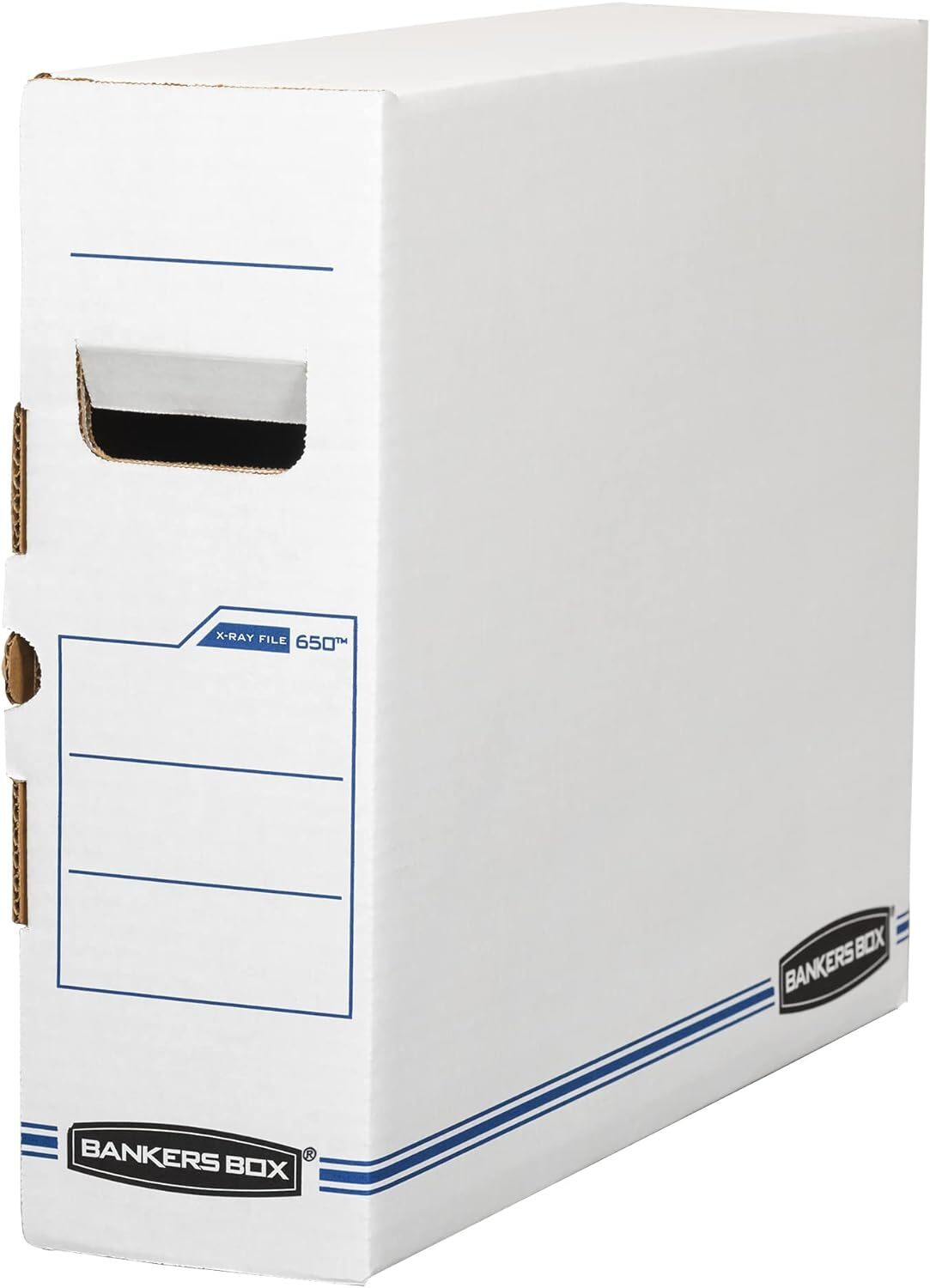 Bankers Box 12 Pack X-RAY Basic-Duty File Storage Boxes, Standard Blue;white