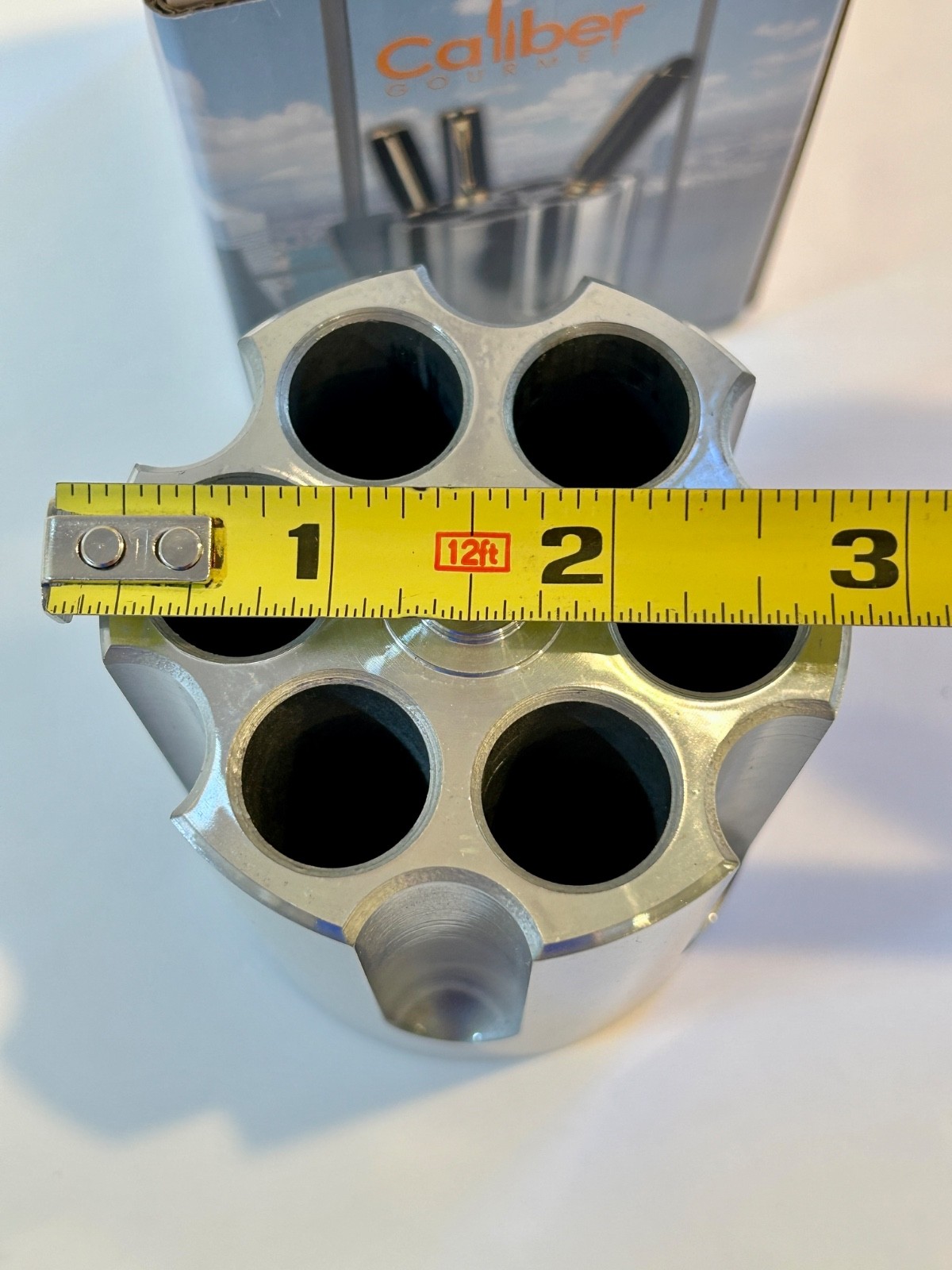 Revolver Gun Cylinder Pen & Pencil Holder – Aluminum – For Desktop – In Box