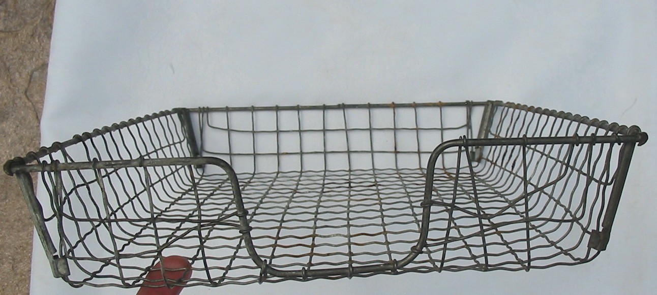 Vintage Office Desk Top Wire Tray File Basket Letter Paper Sorter Primitive