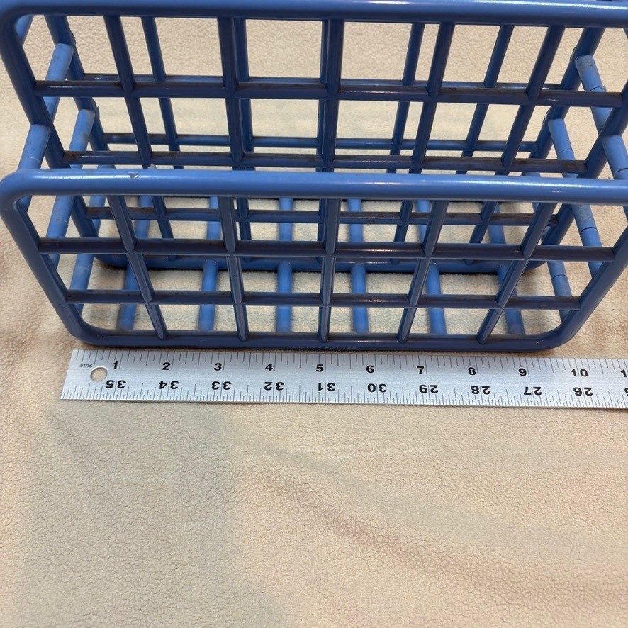 Vintage Yaffa Blue Plastic Desk Organizer Mail Sorter 2 Slot Retro 80s Office