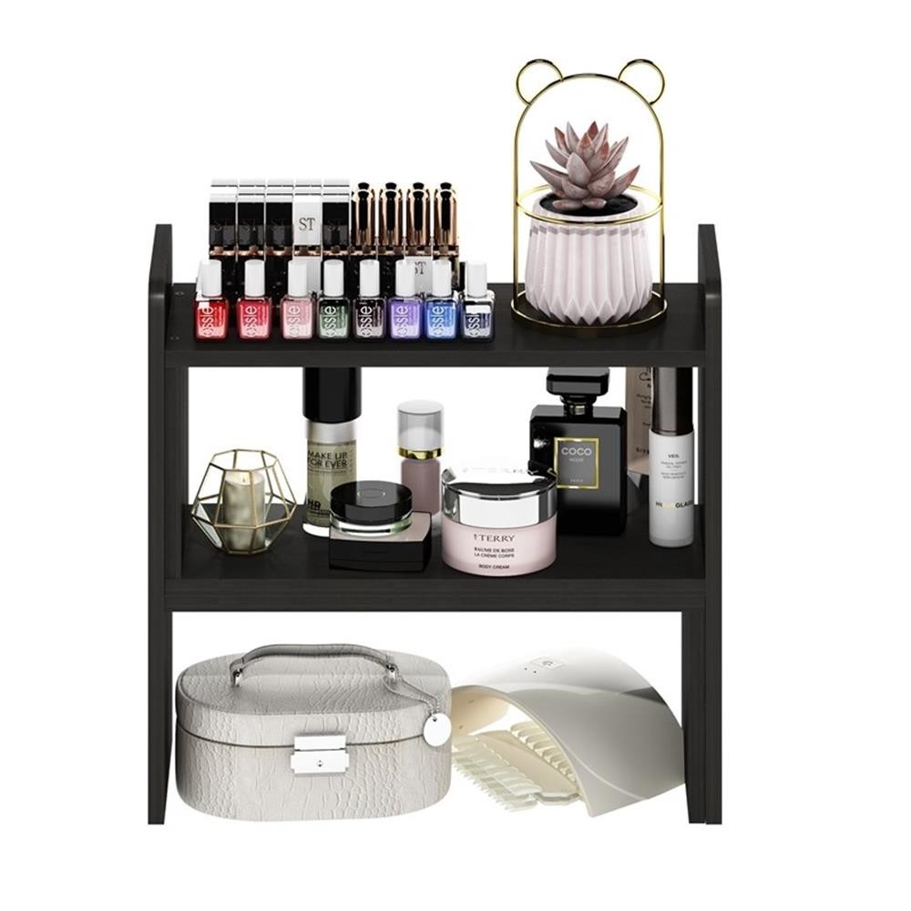Pemberly Row Classic Desk Top Organizer Bookshelf in Espresso