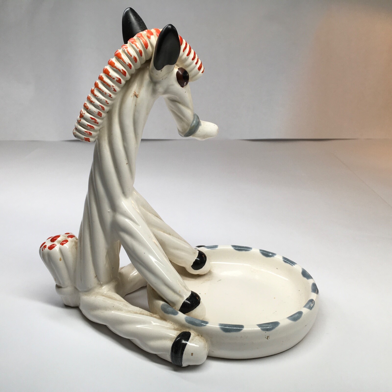 Wales Vintage Ceramic Horse Tray, Novelty Desk Trinket Tray, Made In Japan.