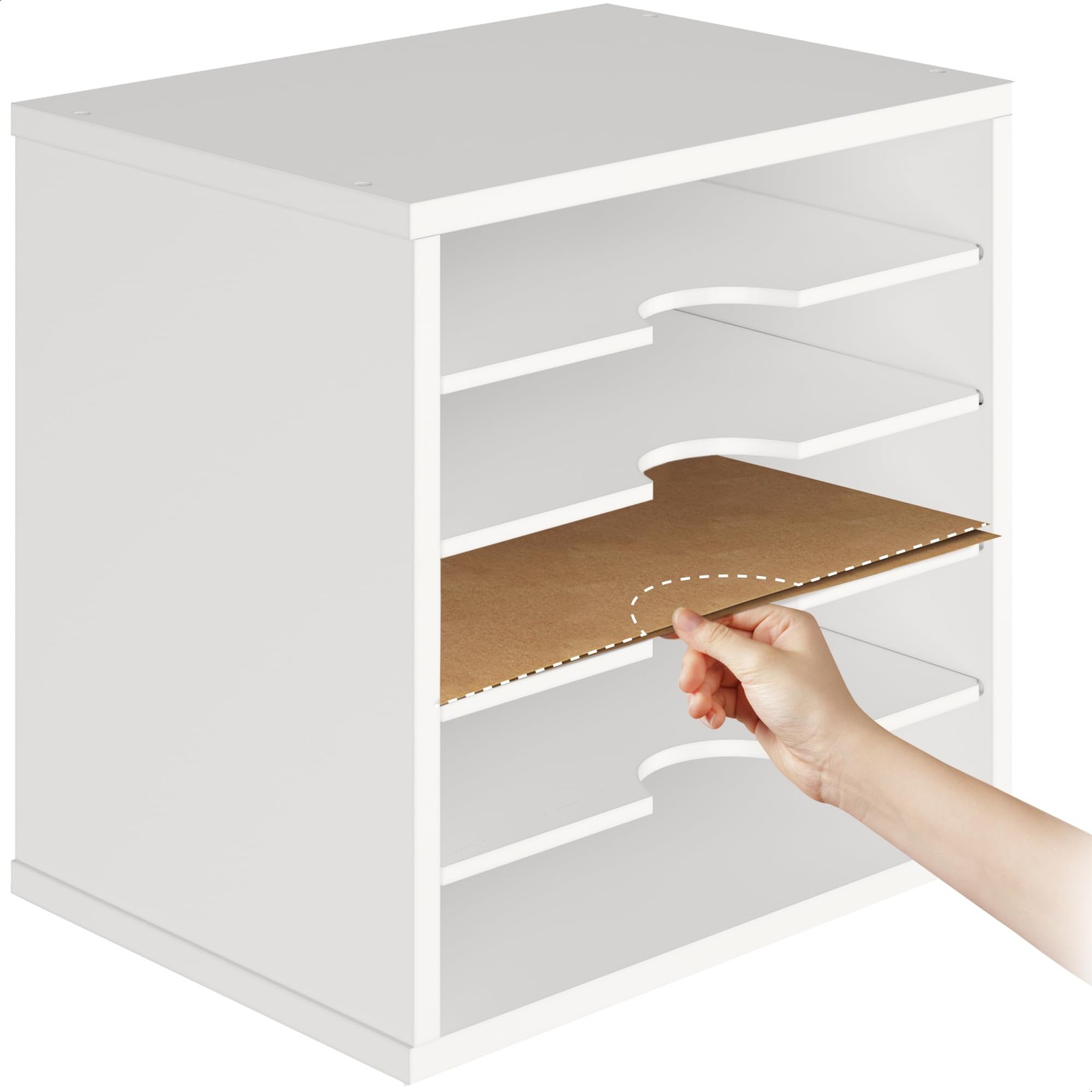 File Organizer Paper Sorter 5 Tier Adjustable Shelves Office Desk Organizer 13 5
