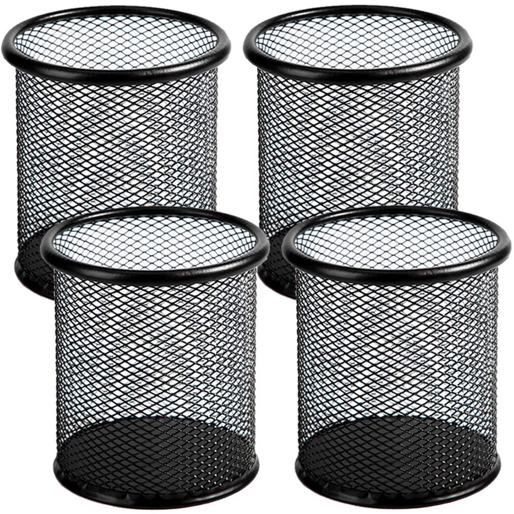4 Packs Wire Mesh Pencil Holder Metal Pen Cup Desk Pen Organizer Case Pencil …