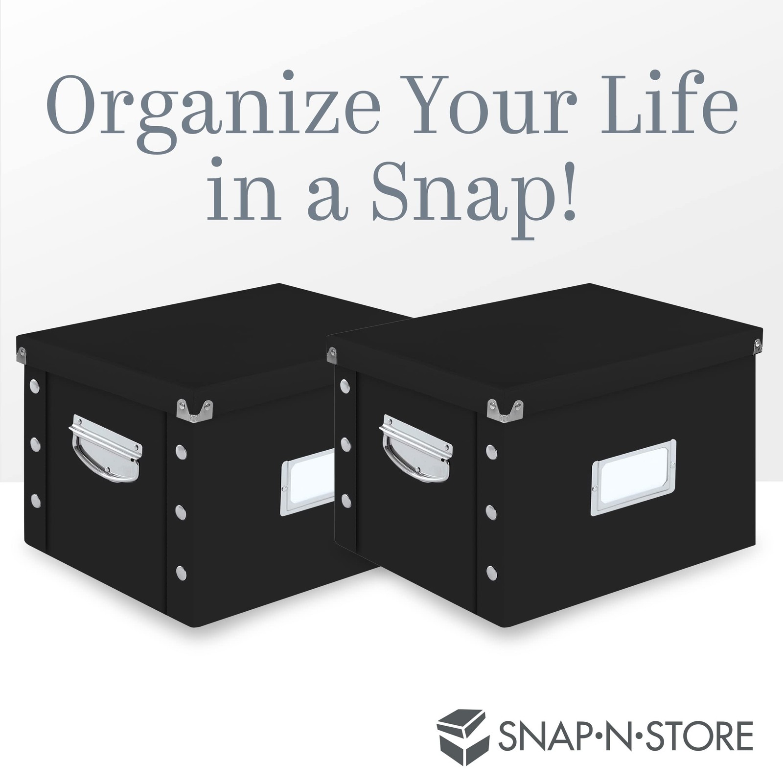 Snap-N-Store File Storage Box & Organizer – 1 Pack – 16.125 x 1 Pack, Black
