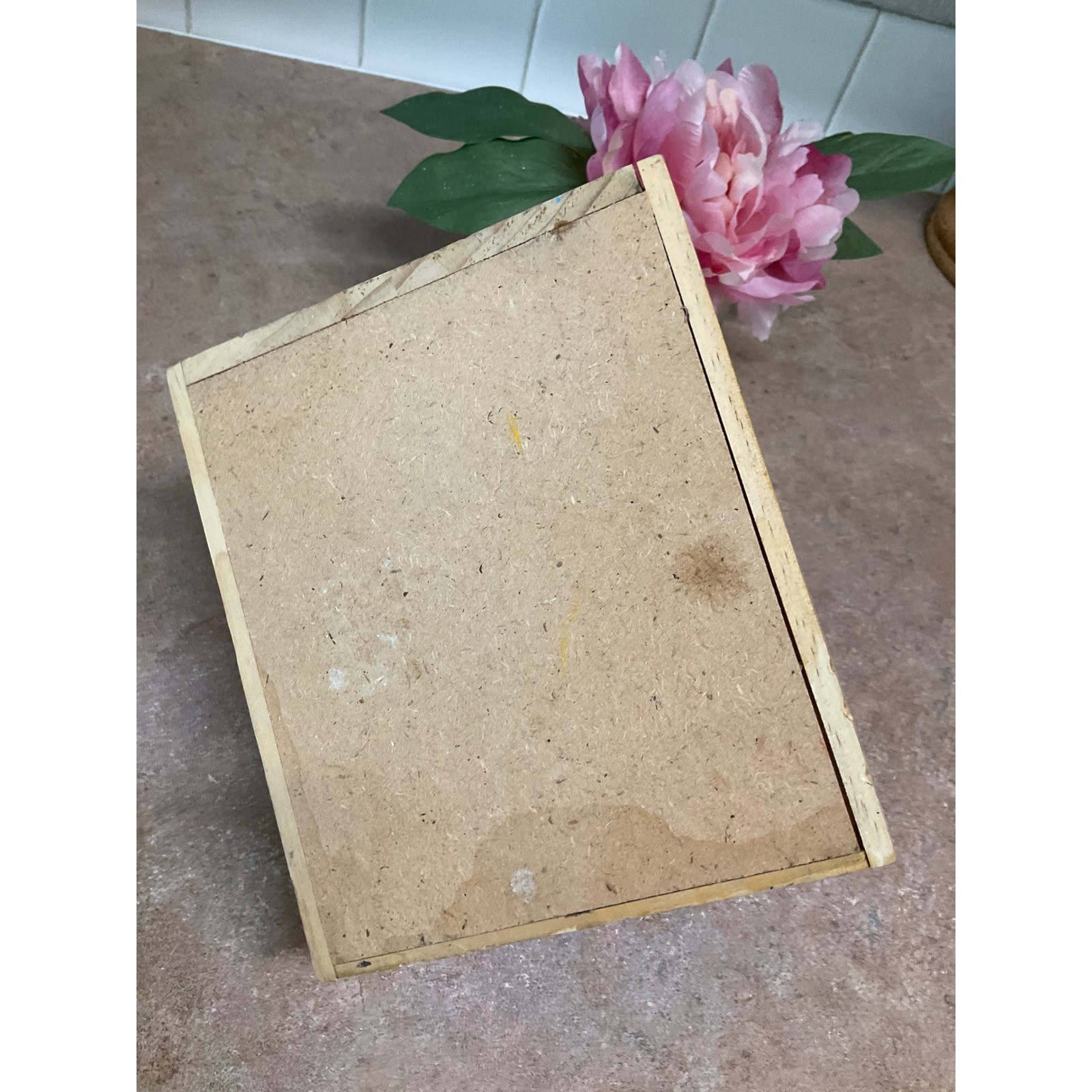Vintage Wooden Apple Alphabet Teacher Desk Organizer Crate Schoolhouse Decor