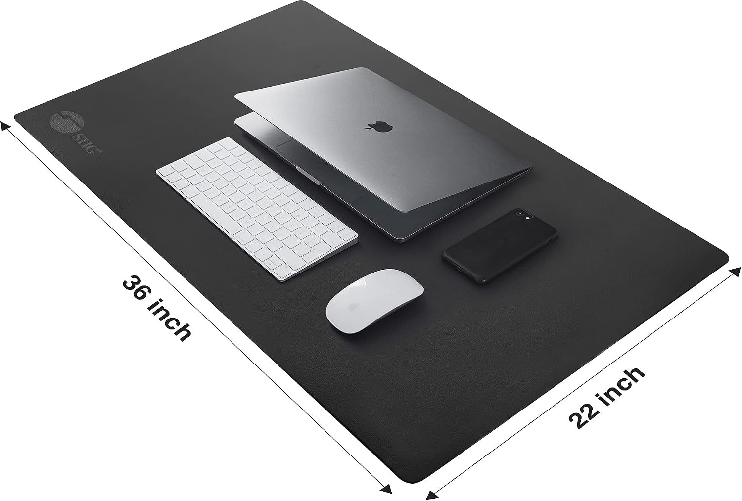 Extra Large Desk Mat on Top of Desk Blotter Protector – 36″ X 22″ Vegan Leather