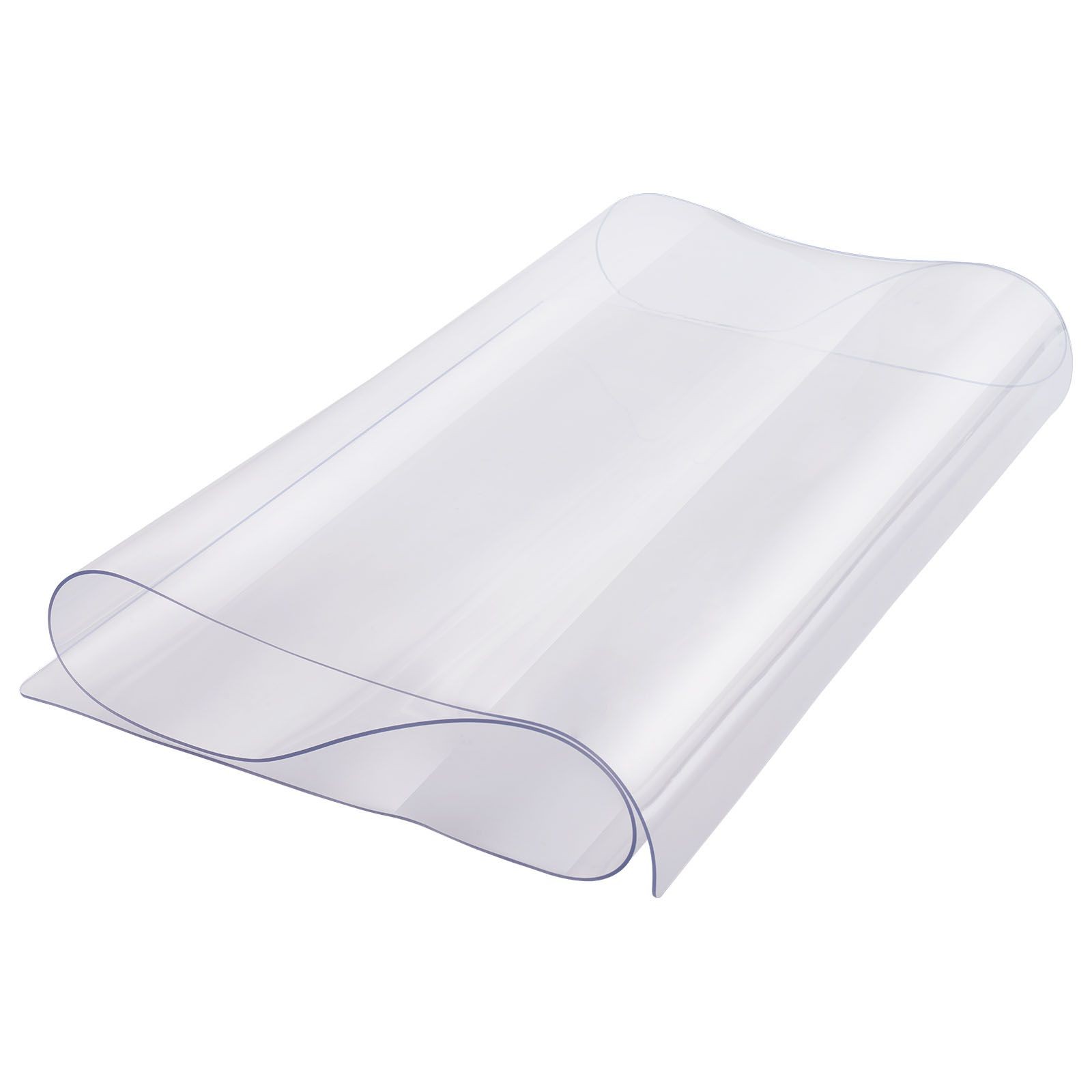 Plastic Table Cover, 16 x 32 Inch 1.5 mm Thick Clear Table Protector, Rectangle
