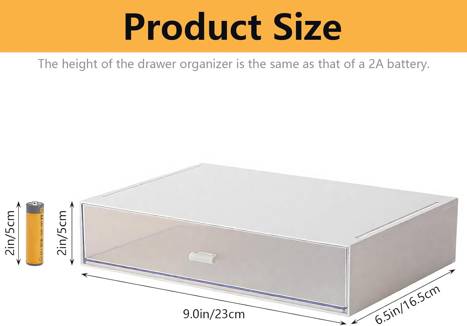 Desk Organizer with Drawers Stackable Storage Drawers, Plastic Compact Desk Stor