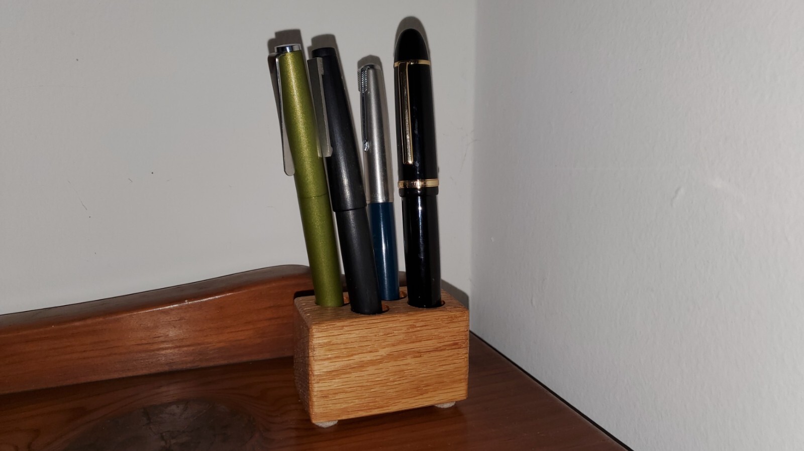 Wood 4 Pen Holder, Natural Color
