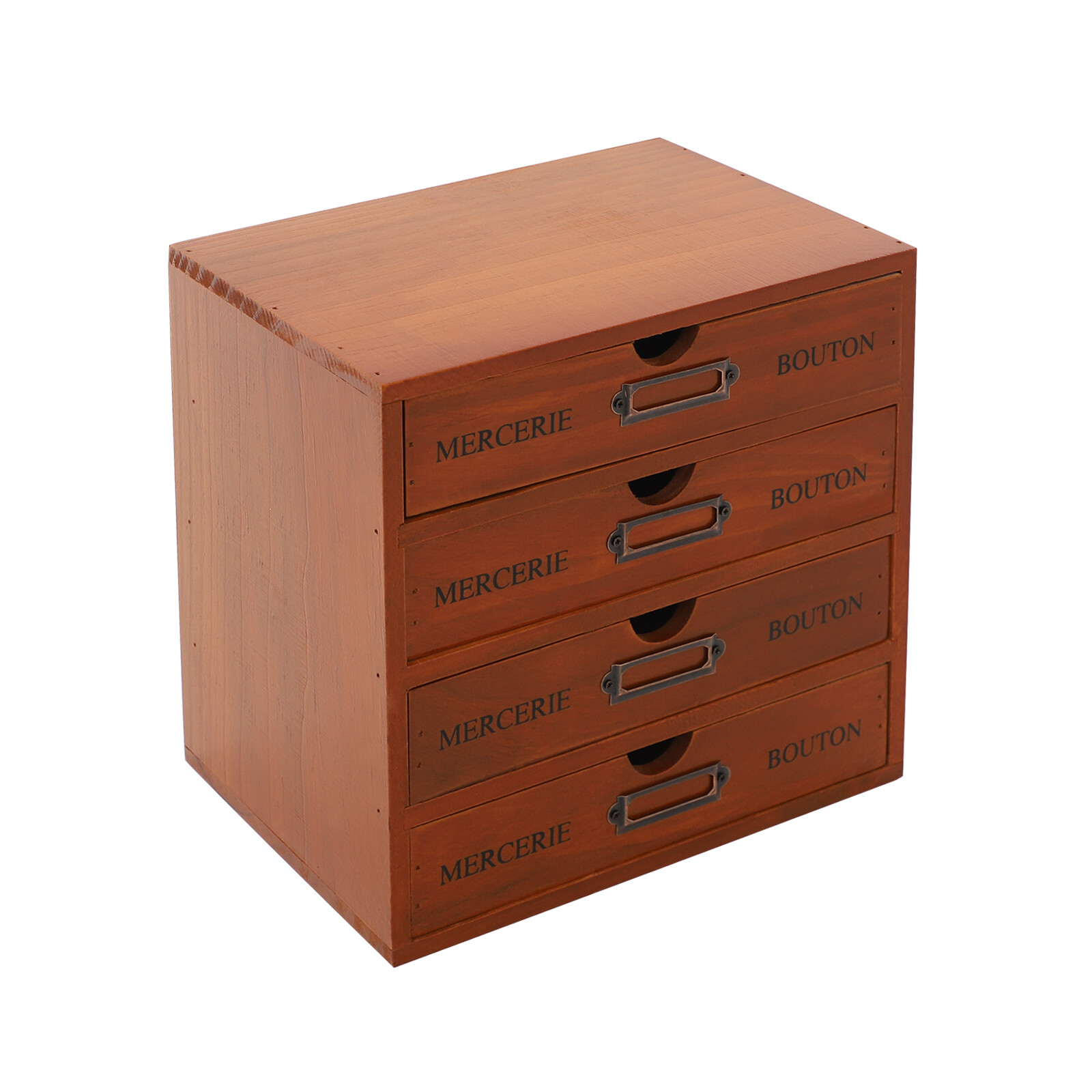 Desk Organizer with 4 Drawers, Vintage Wooden Storage Box Drawer Organizer NEW