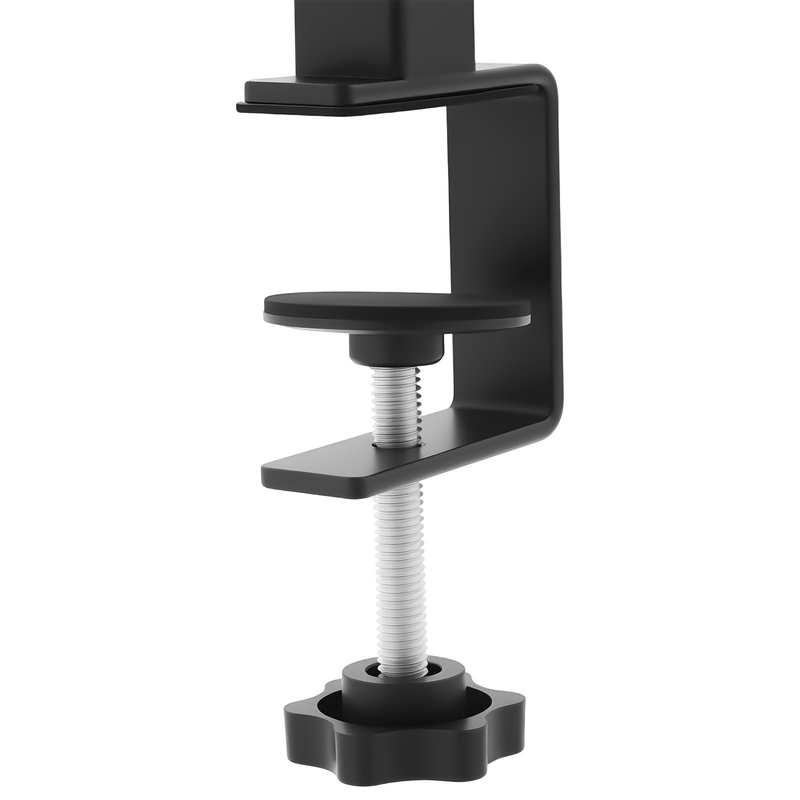 Desktop or Under-Desk Shelf Clamp-on 2-Tier Shelving W/ Adjustable Storage Tray