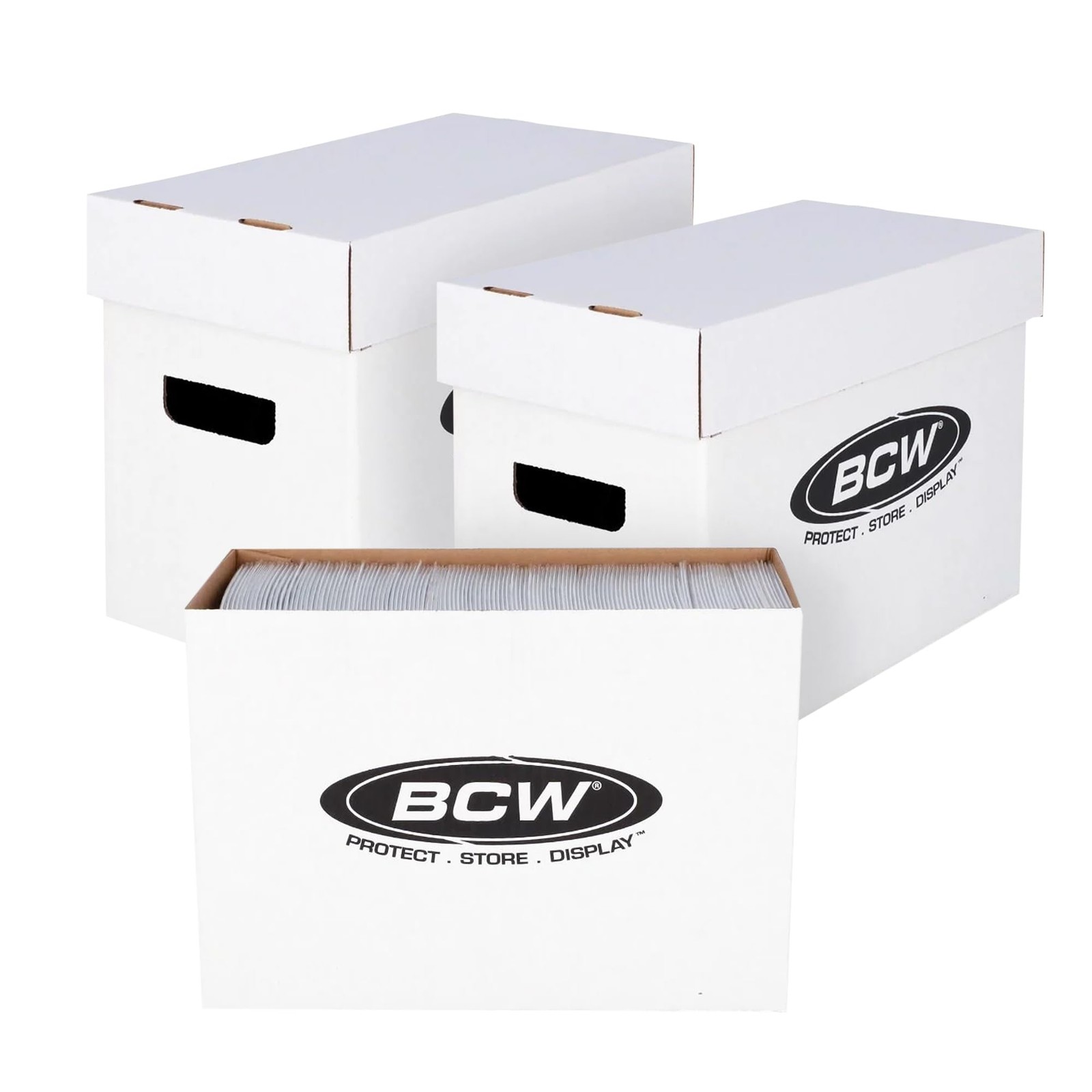 BCW Short Comic Storage Box – 3 Pack | Holds 150-175 3 Pack, White