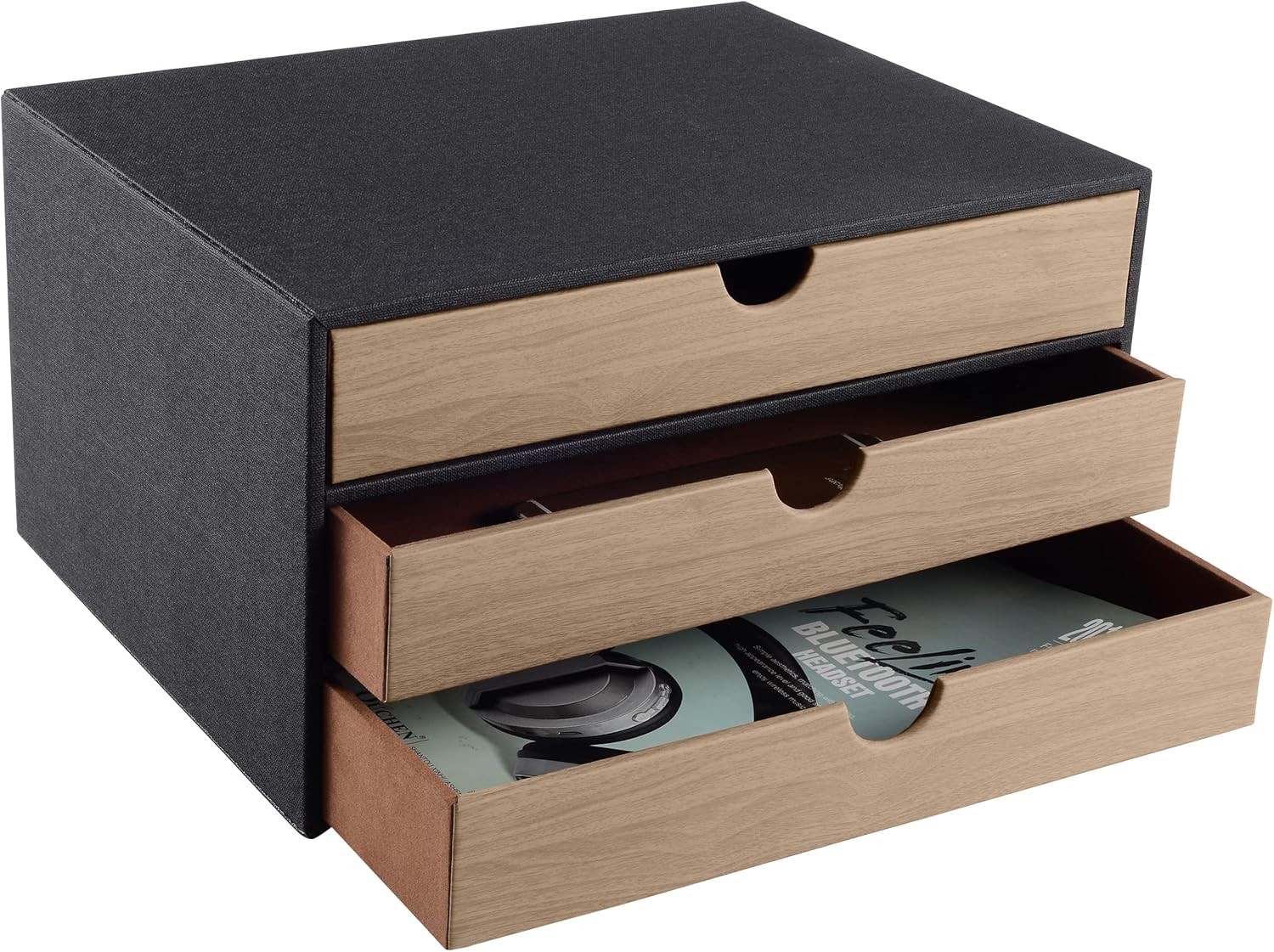 Fashion Multicolor Collocation Leather Desk Organizer File Cabinet Executive