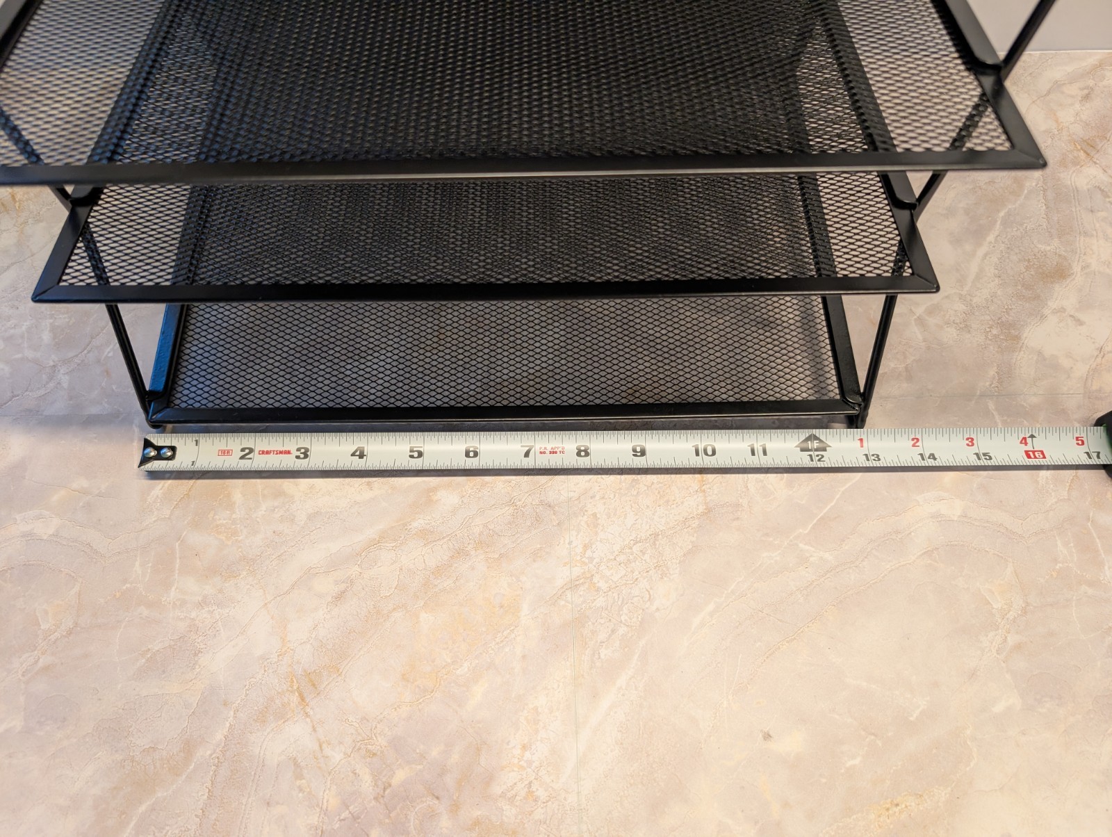 6 Tier Desktop Document Letter Tray Desk Organizer Black Metal Office