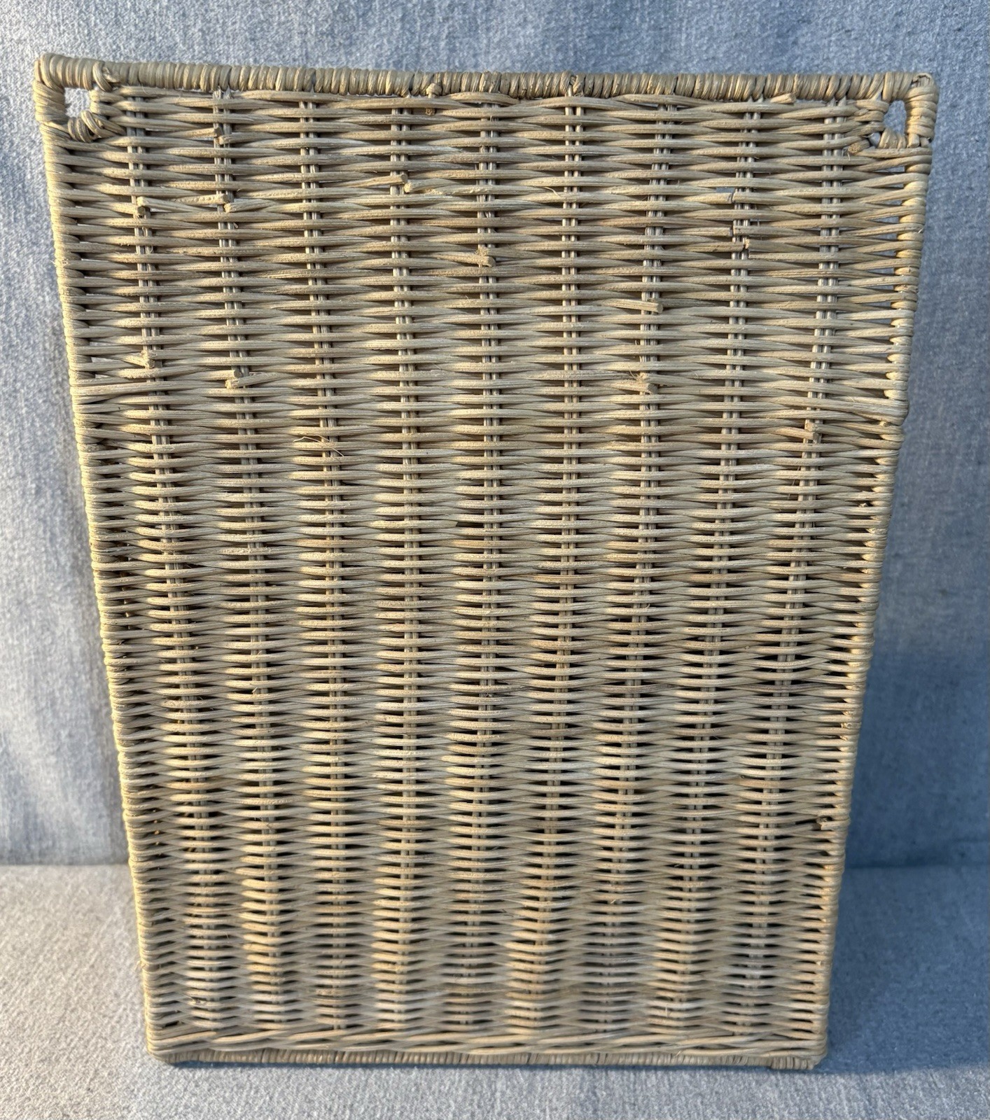 Vintage 4 Slot Wicker Wall Hanging Or Desk Letter Mail Crafts Holder Organizer