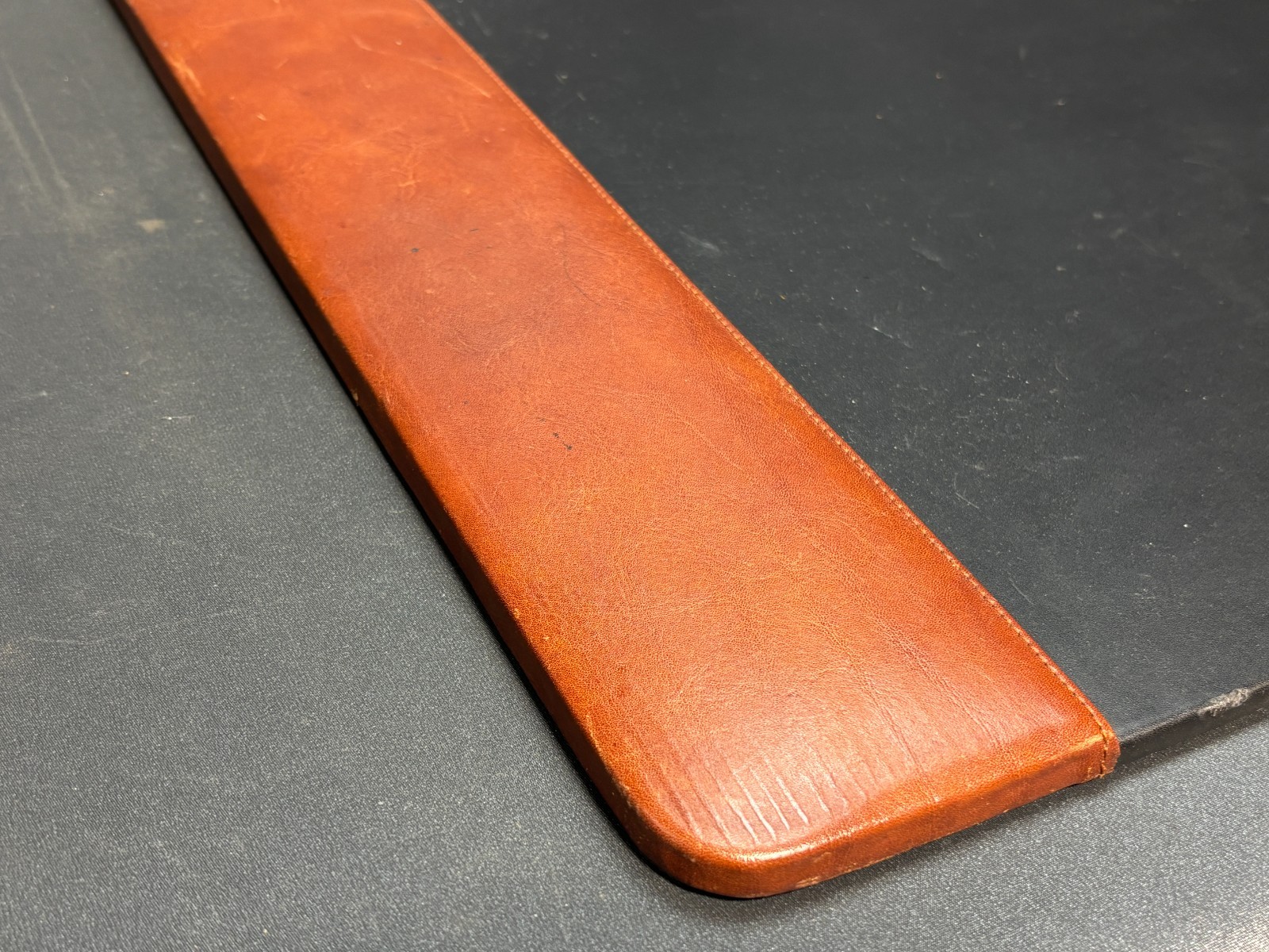 Levenger Black And Brown Leather Office Desk Pad 34″ x 20″