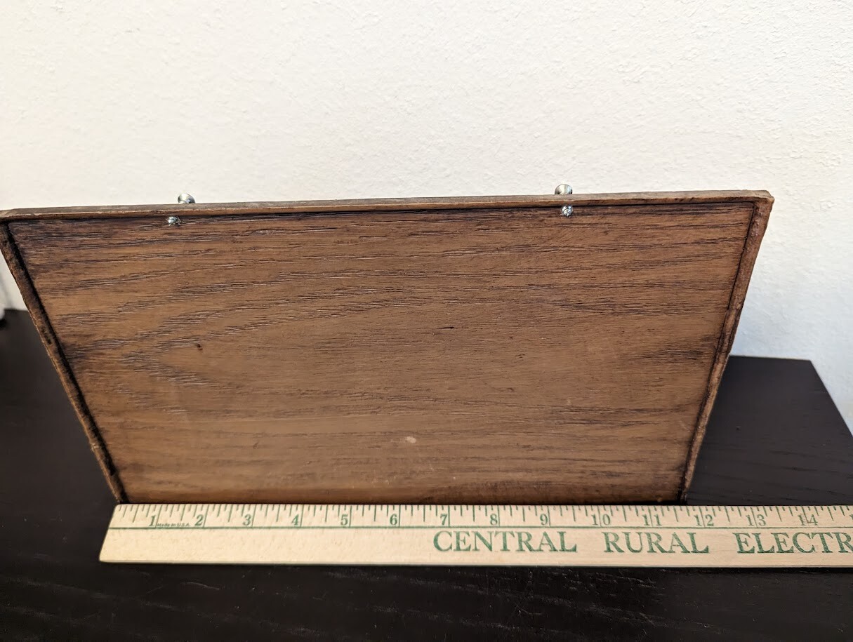 Vtg Desk Top Letter Mail File Holder Organizer Lerner Faux Wood Mid Century VGC