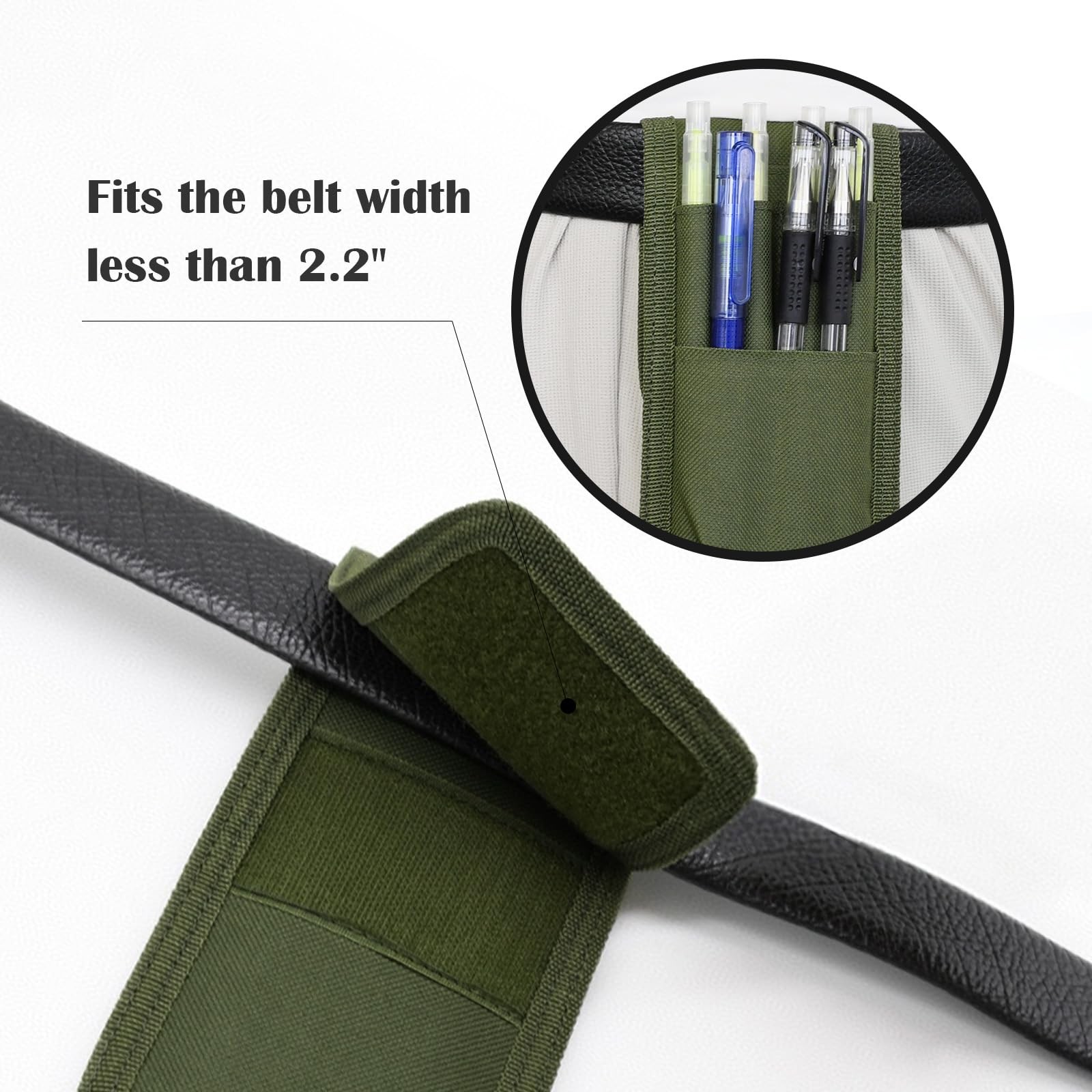 2Pk Belt Pen Holder Multifunctional Pencil Pouch Sleeve Case for Rulers Scissors
