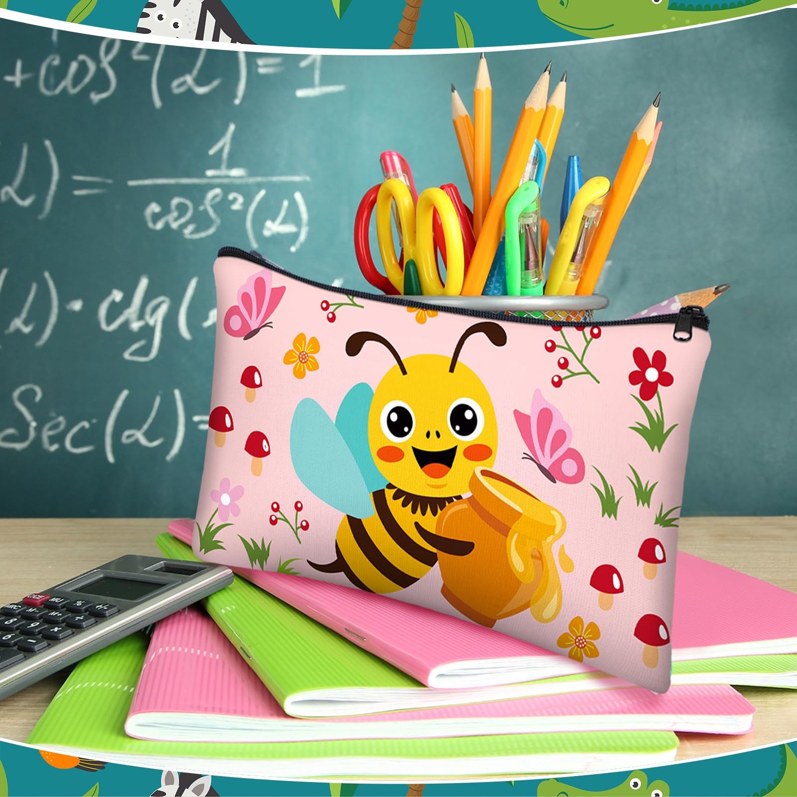 36 Pcs Cartoon Animal Pencil Case Bulk Cute Cartoon Pencil Pouch Multicolor C…