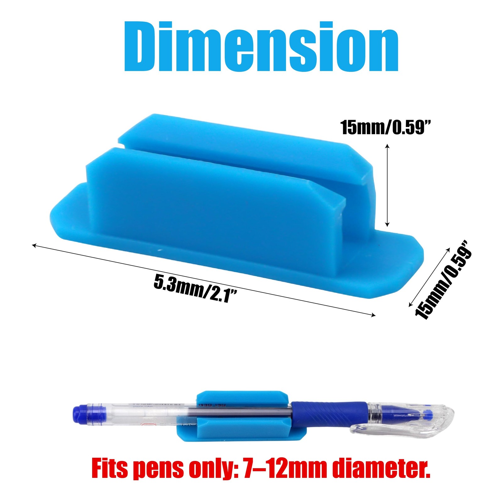 New Pencil Desk Holder for Grips Adhesive Student Classroom Pen Clip Wall Sil…