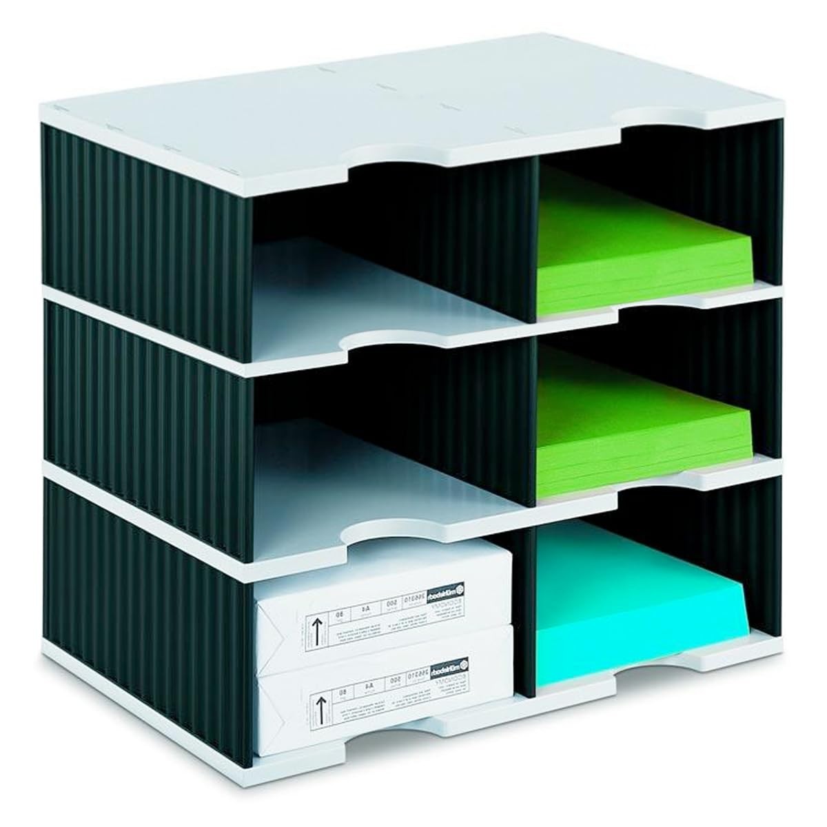 Tierdrop Desktop Organizer. 6-Compartment High Capacity Mail, Classroom and L…