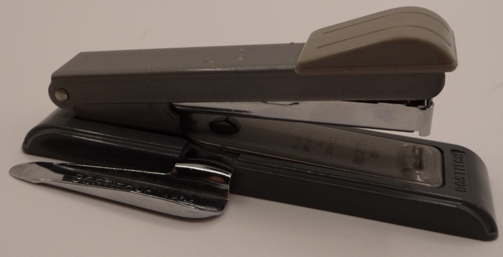 VTG Bostitch B8 Stapler With Stapler Remover Grey 5 1/2 Inch Desktop Office