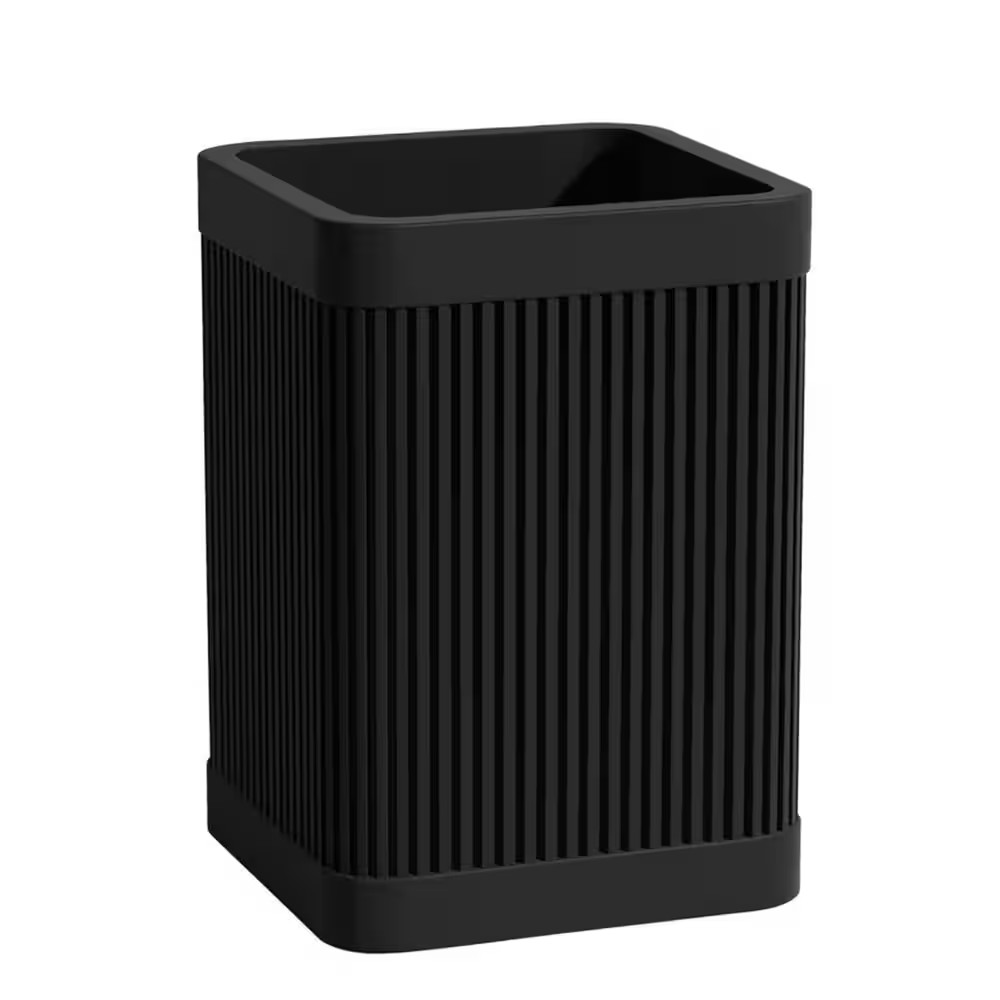 Modern Silicone Pen Holder Black, Stylish Desk Organizer for Office and Home, 5