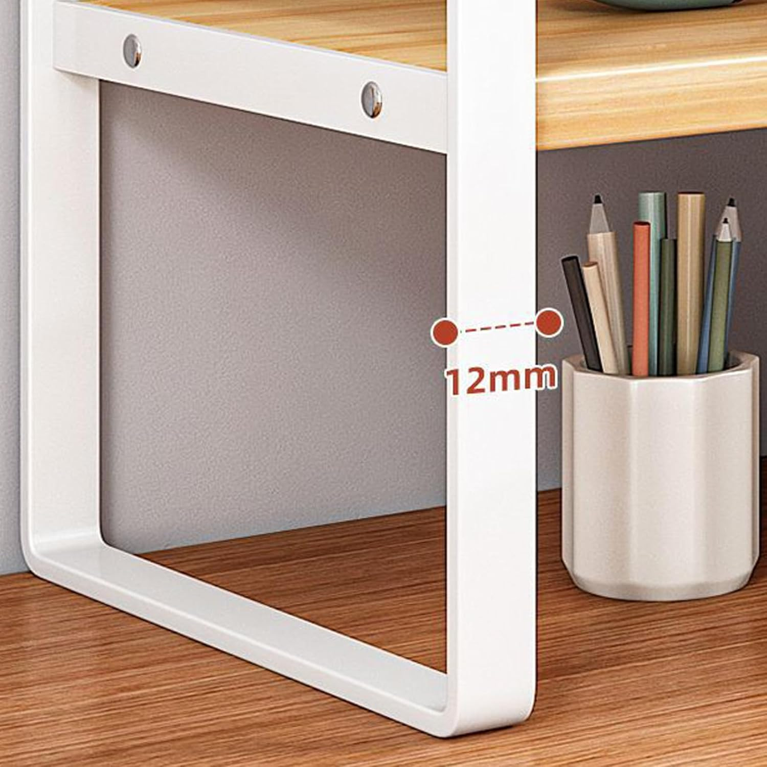 Desktop Organizer Shelf Office Storage Rack Computer Desk Bookshelf Adjustable D