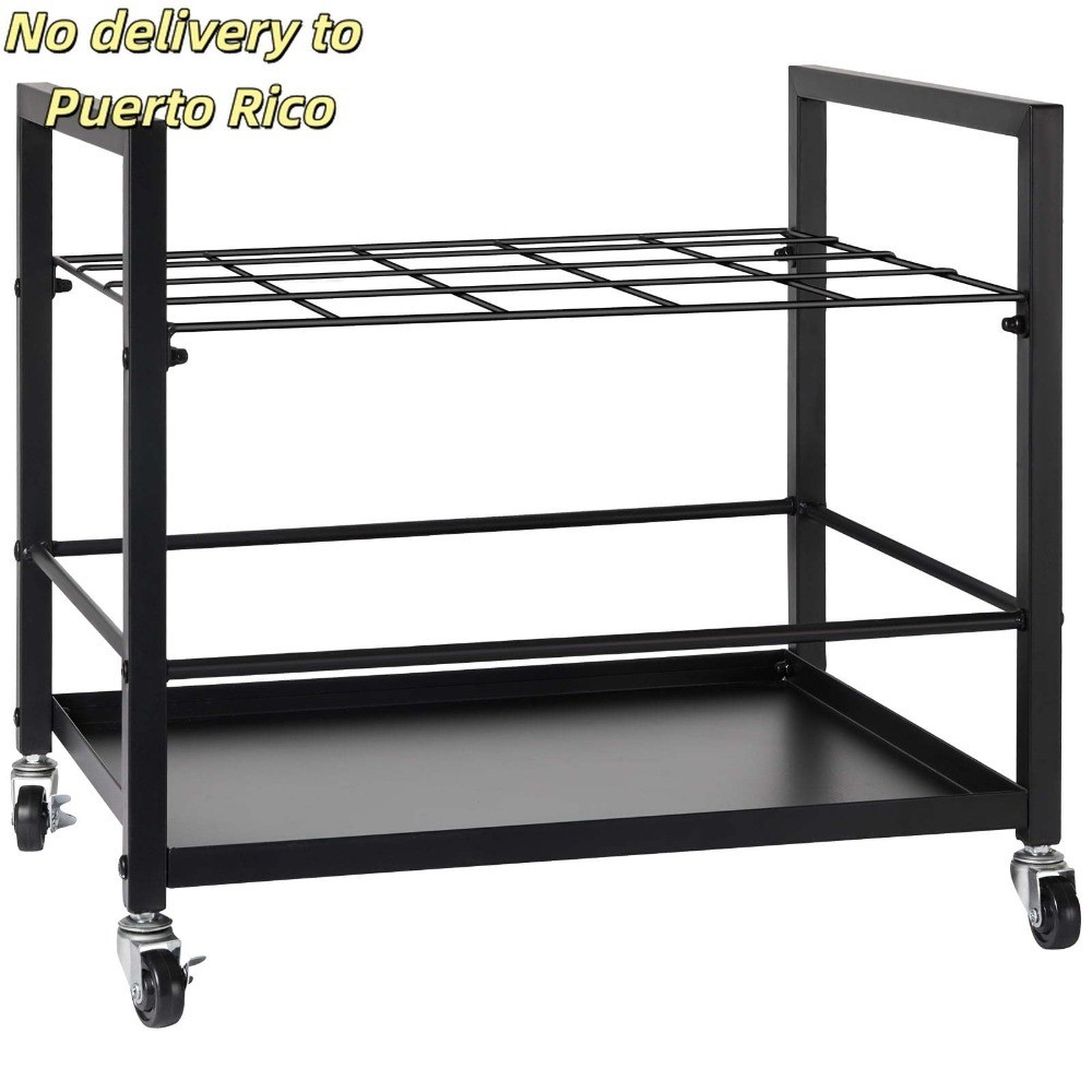 20-Slot Mobile Metal Blueprint Cart with Casters for Maps & Posters
