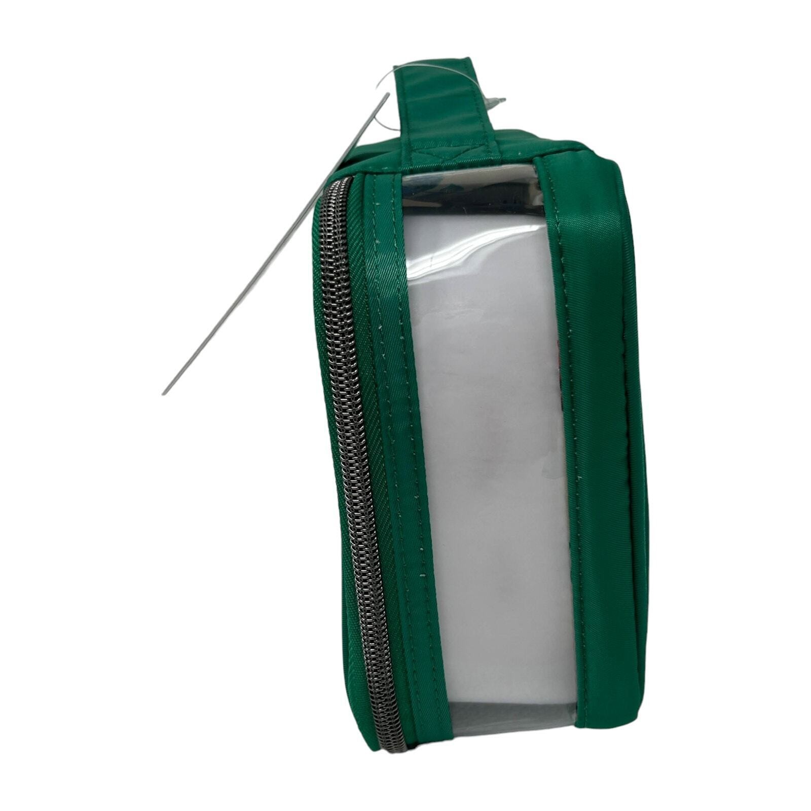 Lug Clear View Zip Storage Pouch Kelly Green Organizer Pencil Craft Desk Travel