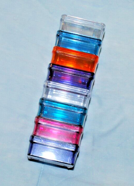 (NEW) 8 STAPLES ADVANTUS COLORFUL BOXes Modular 2.5 x 2.5 x 1.0″ ea Free Ship