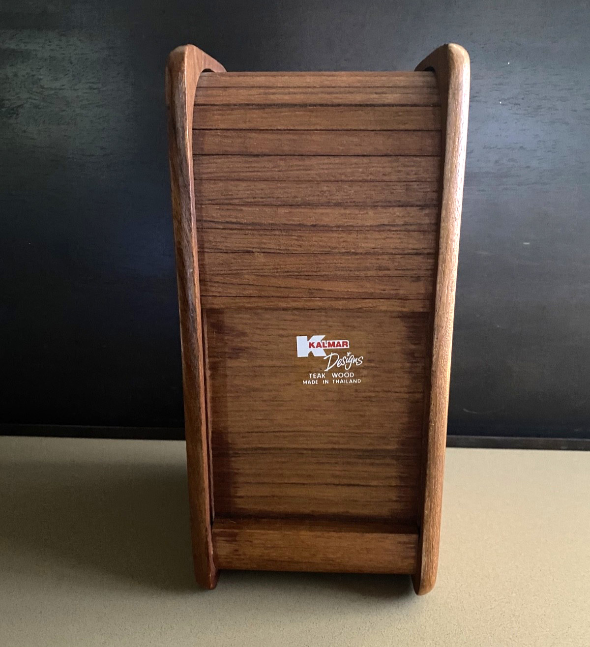 Teak Wood Roll Top Tambora Box from Thailand