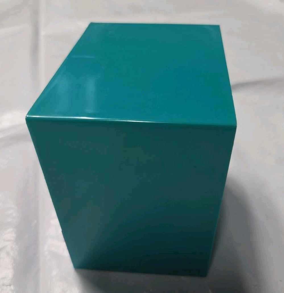 Vintage Blue Plastic Desk Organizer with Drawers