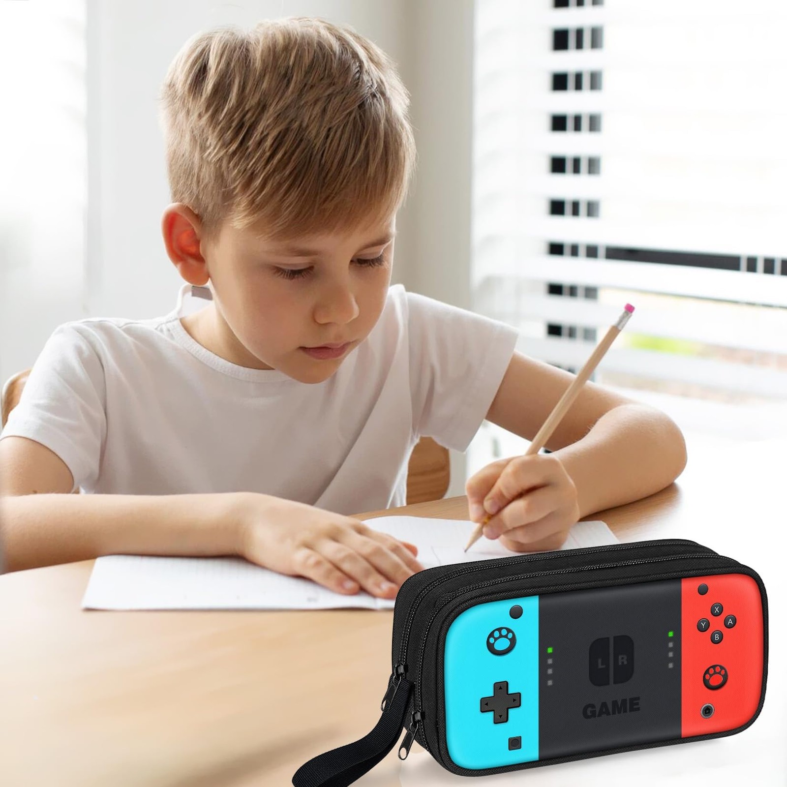 Gamer Pencil Case for Boys, Large Boys Pencil Pouch for Kids Teens School, Bi…