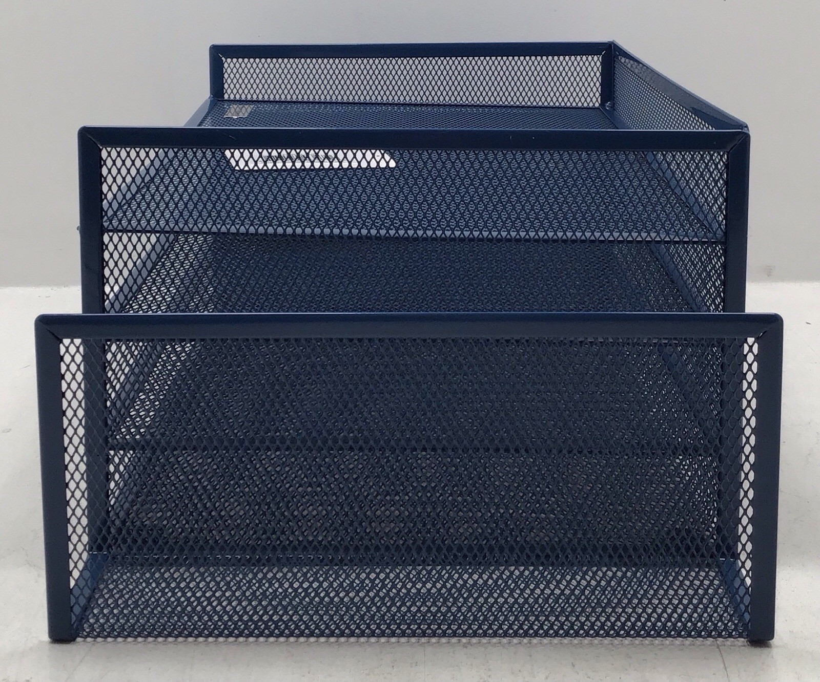 Mind Reader 6 Compartment Paper Tray Storage Desktop Organizer In Blue