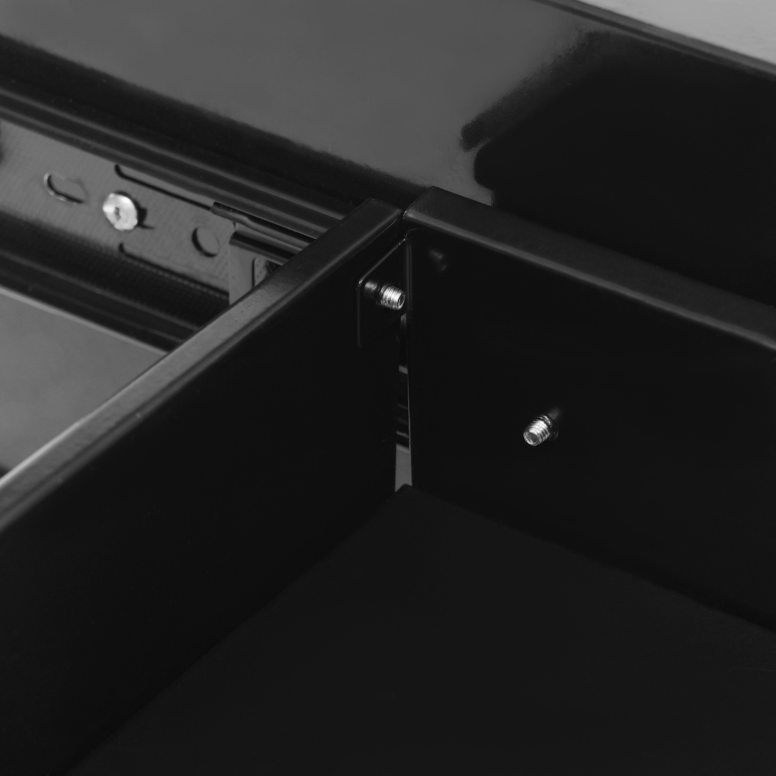 Black Dual Level 16″ Pull Out Under Desk Storage Drawer Set
