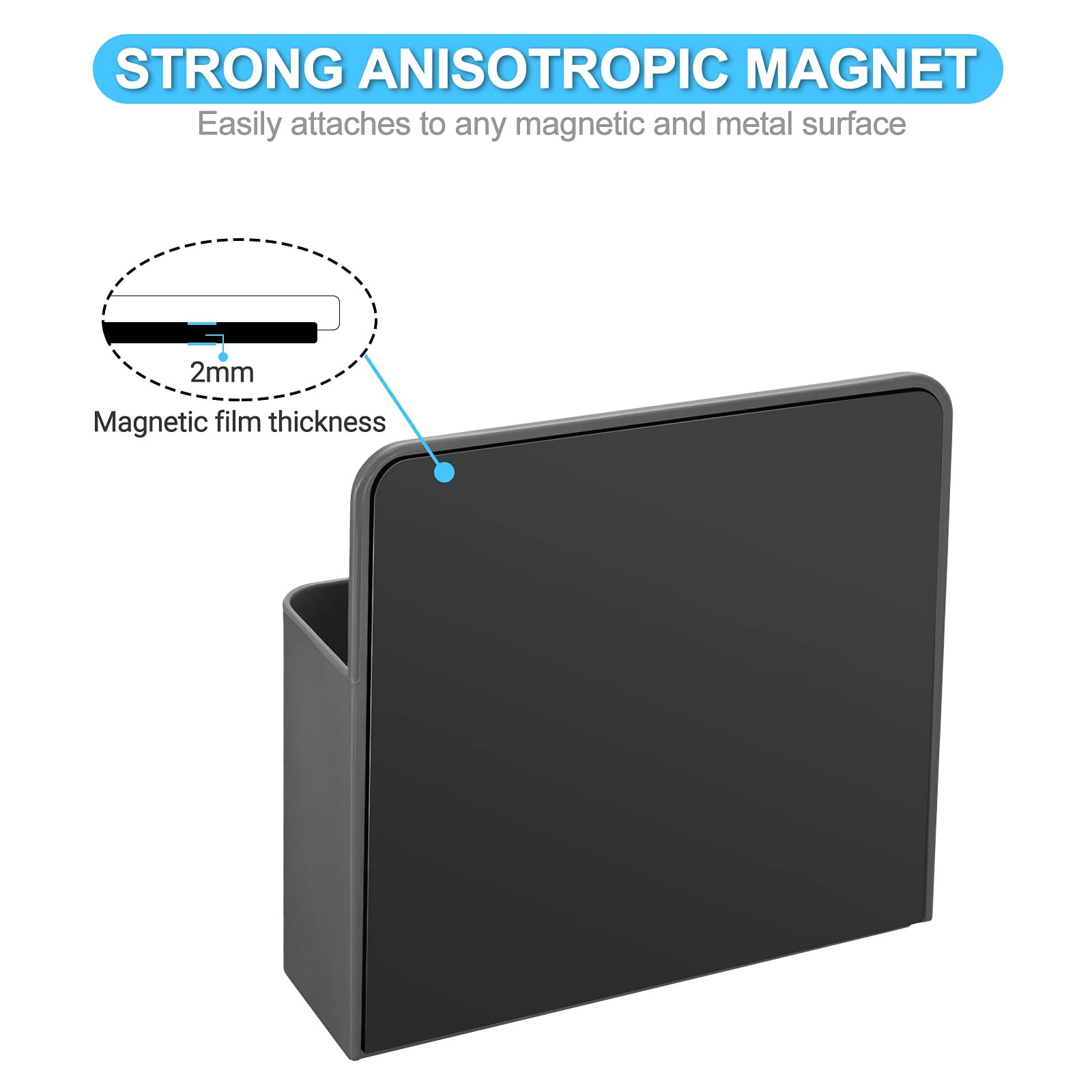 2-Pack Grey Strong Magnetic Marker Holder/Dry Erase Pen Holder – Storage for …