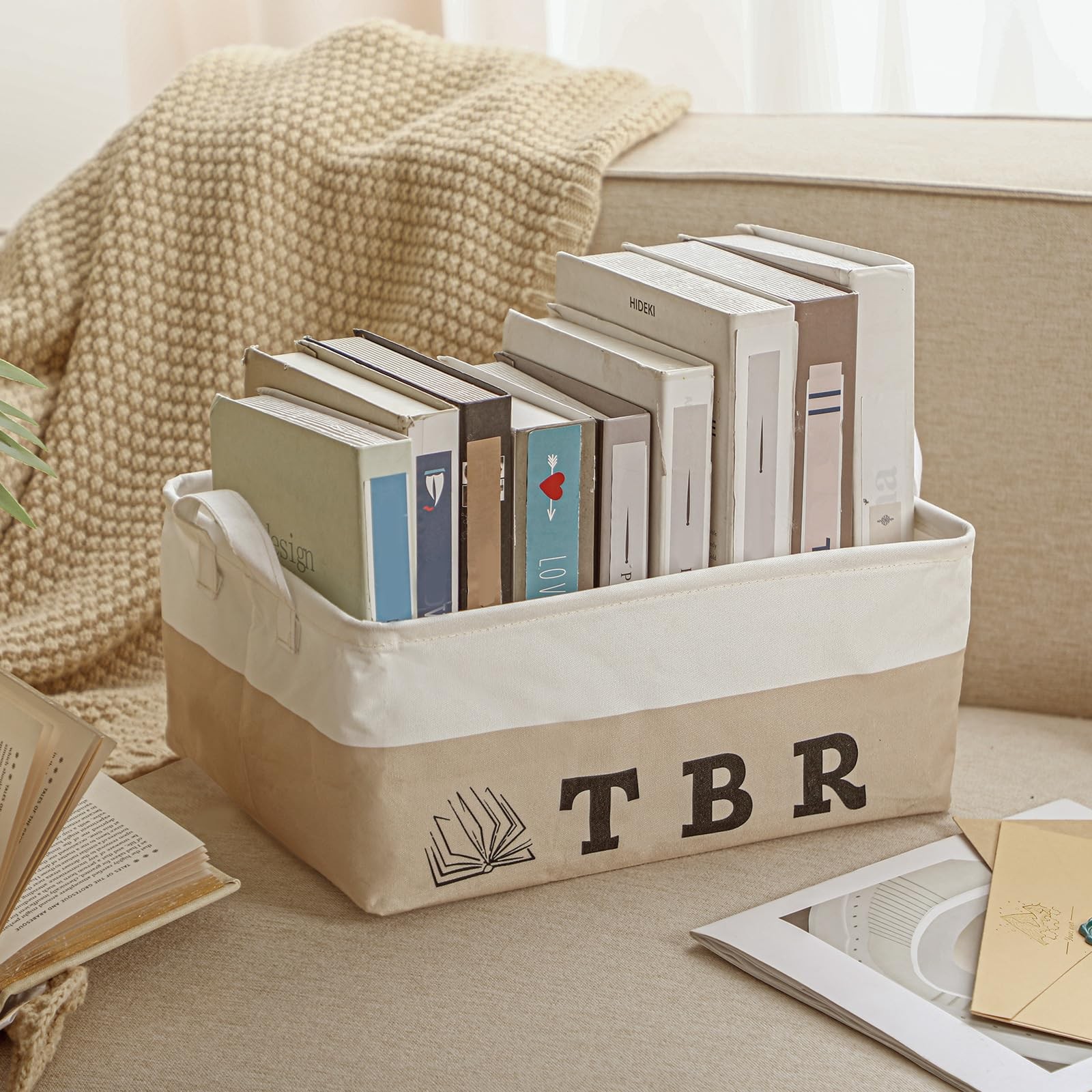 2 PCS Book Lover Gifts TBR Storage Basket Bookish Accessories Student Gift