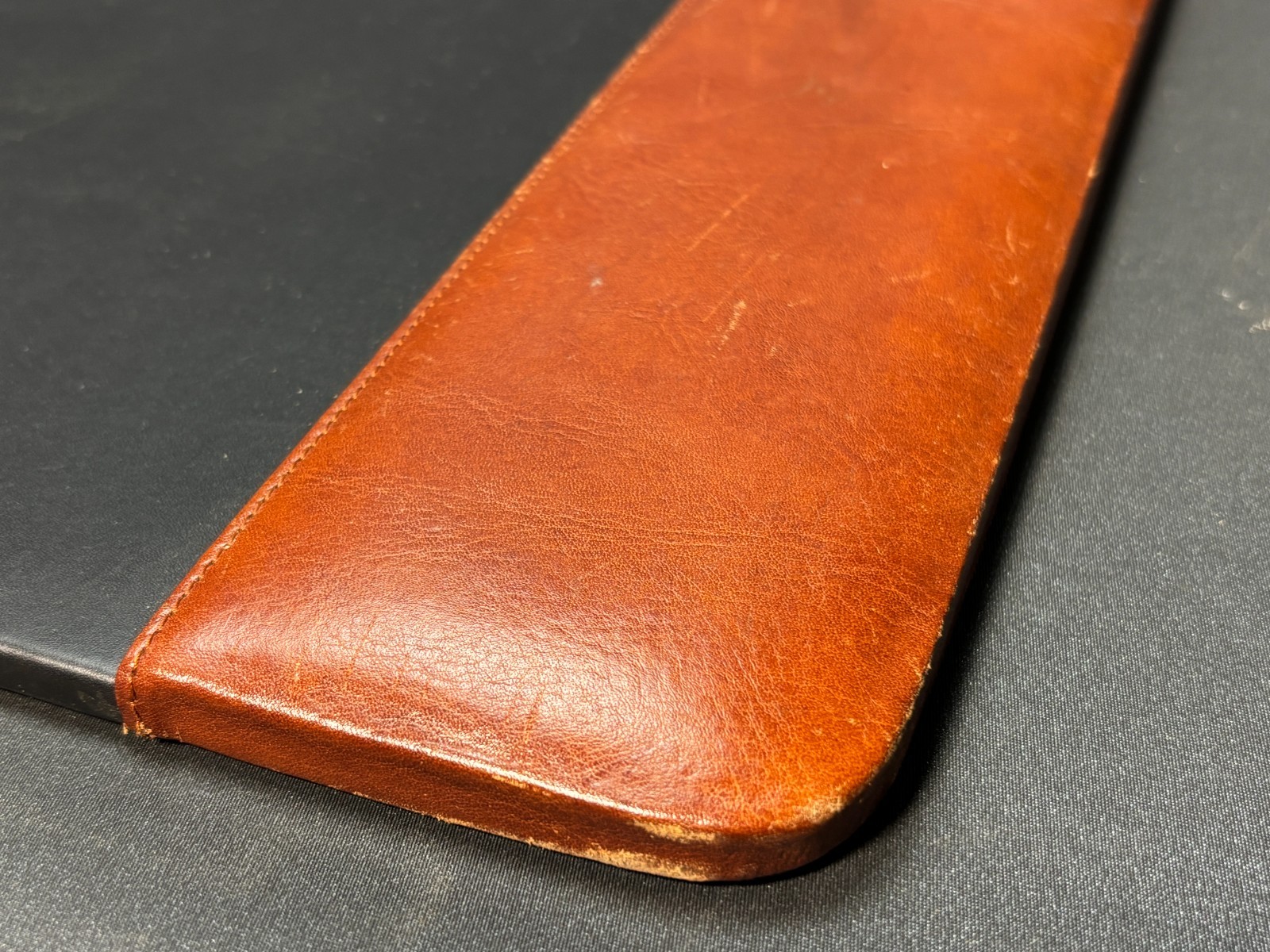 Levenger Black And Brown Leather Office Desk Pad 34″ x 20″