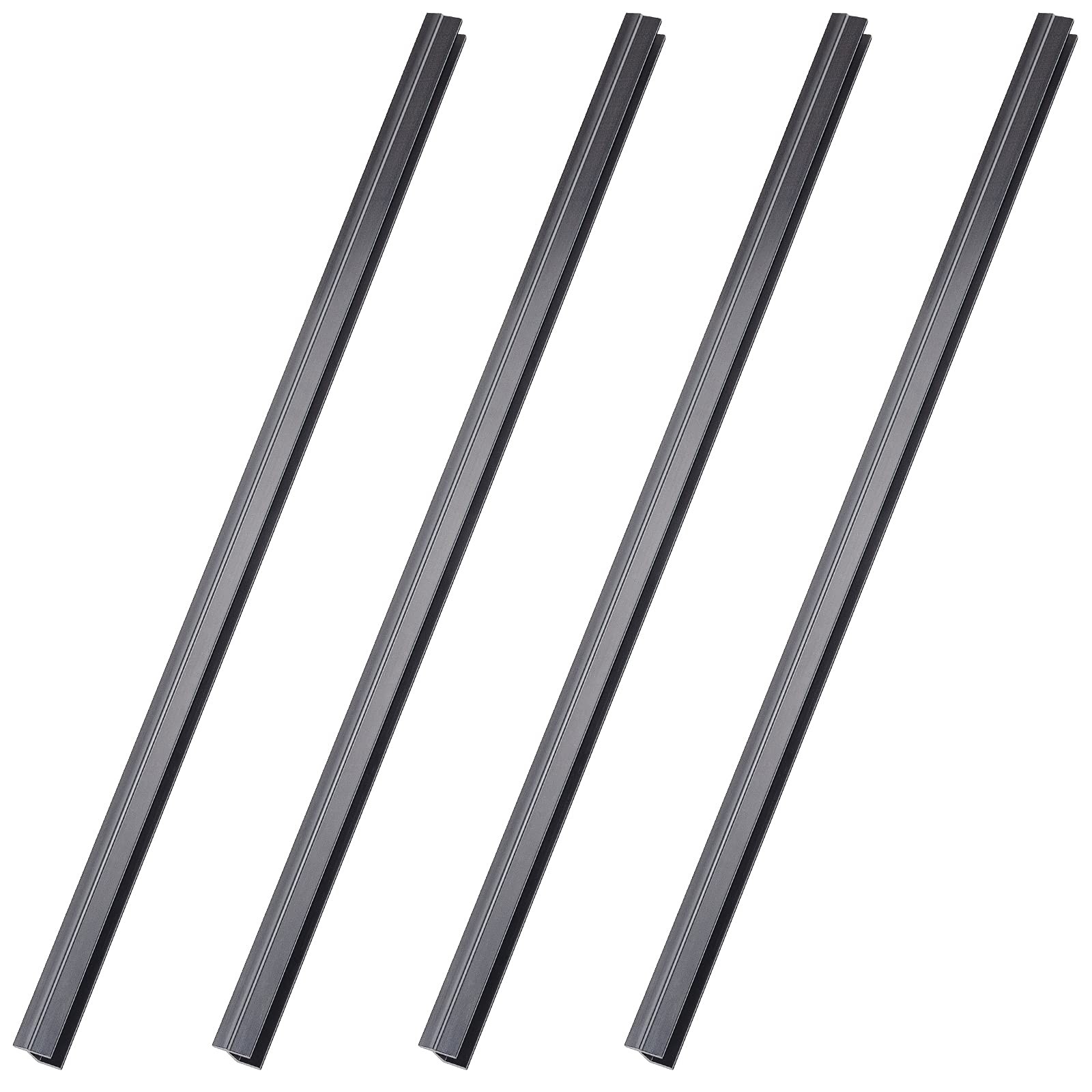 4 Pieces Hanging File Rails PVC Black File Rails Hanging System Keeping Your …
