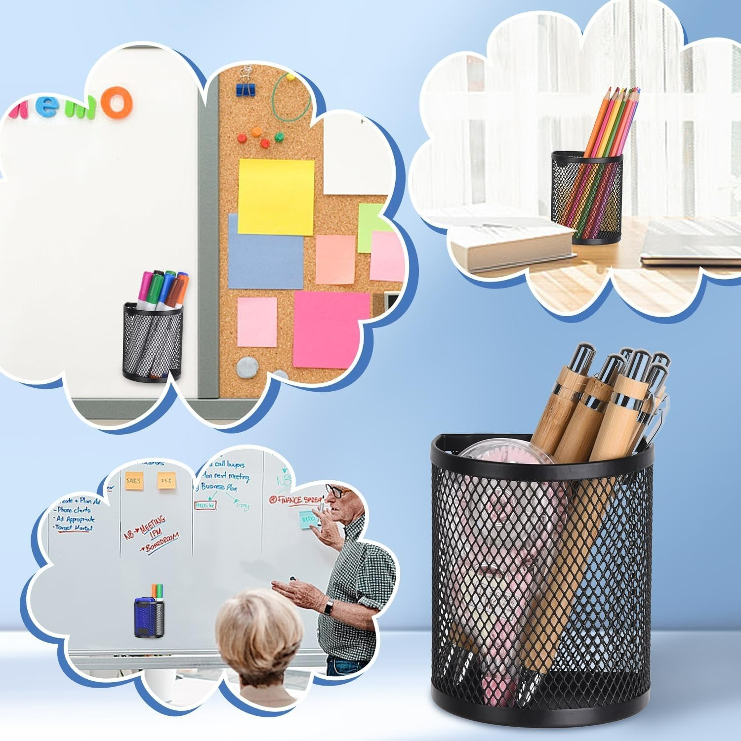 2 Pack Lightweight Magnetic Pencil Holders – Perfect for Clutter-Free Spaces