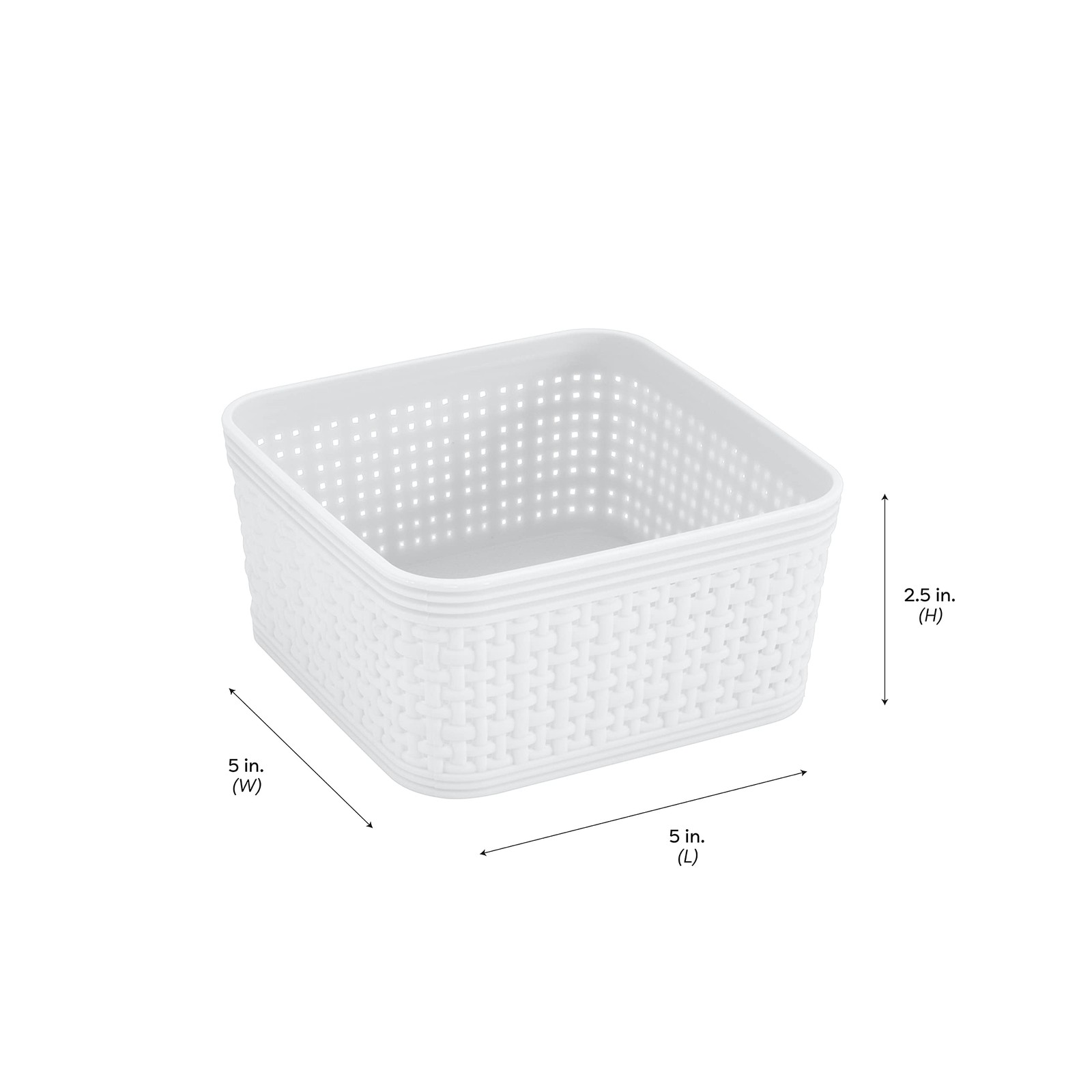 6 Pack Plastic Storage Baskets Storage Bins for Kitchen Office Bathroom