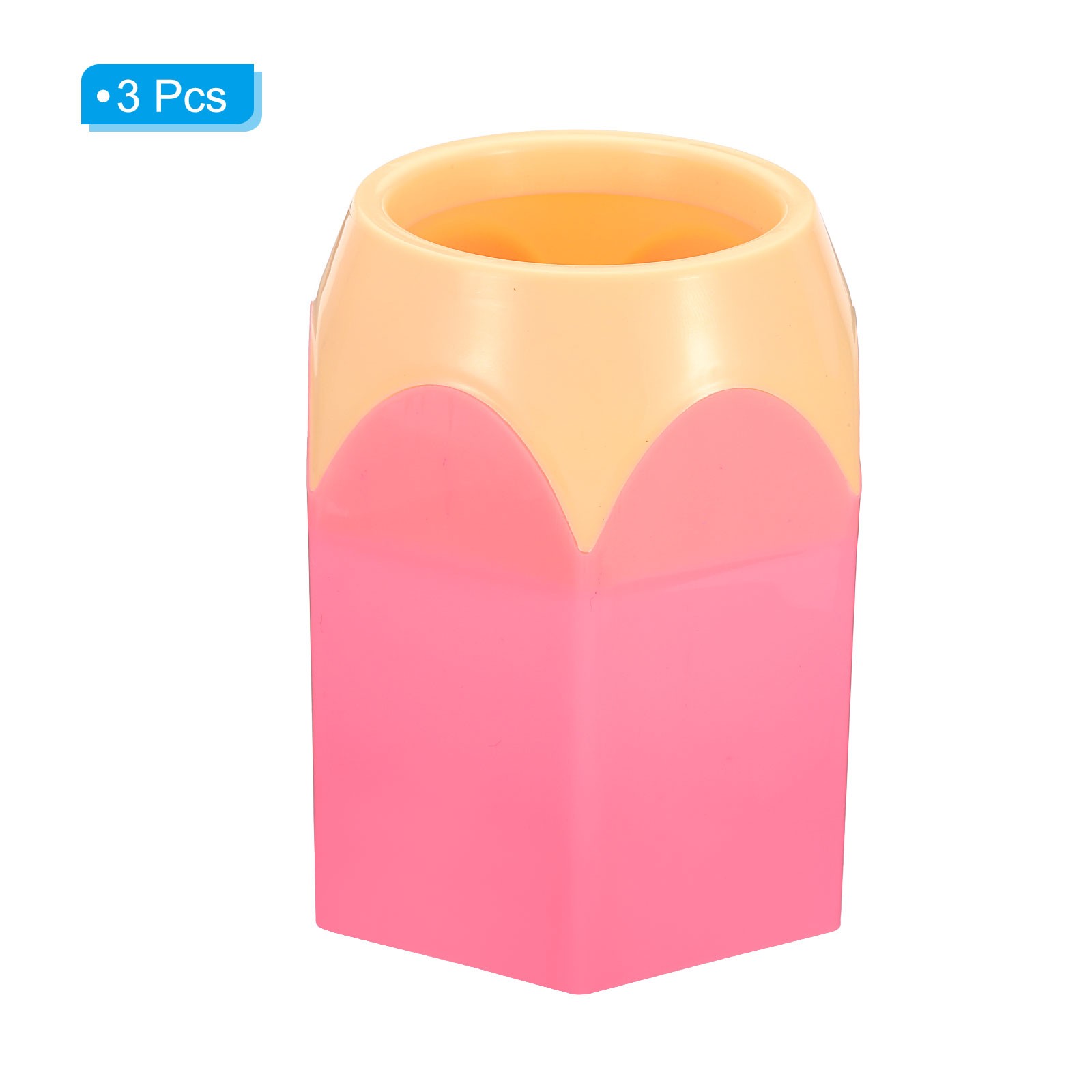 3pcs Pencil Holder Pen Holder for Desk Cute Pencil Holders Pencil Shape Pink